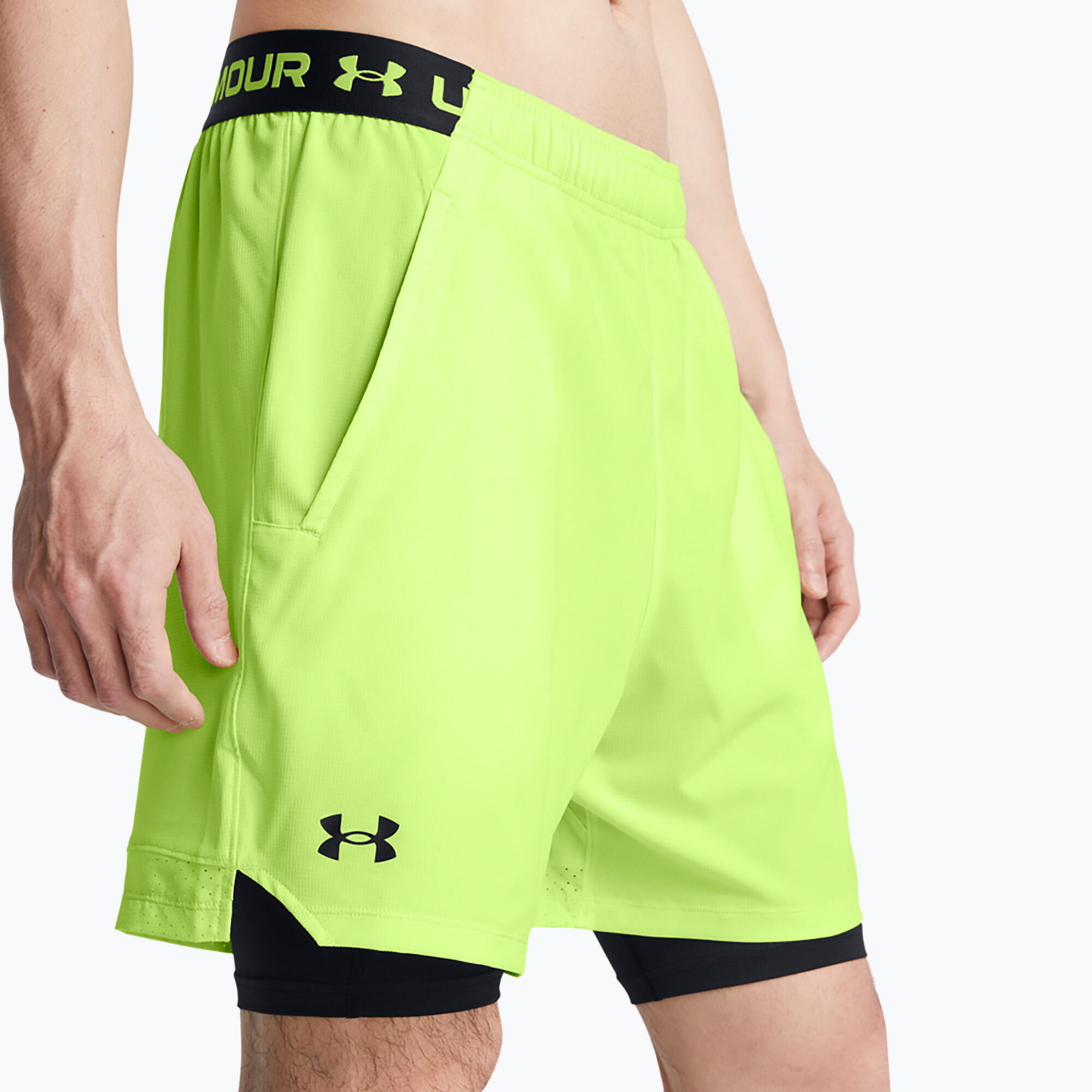 Short 2-in-1 Under Armour Vanish Woven Grigio Chiaro Uomo 4/5