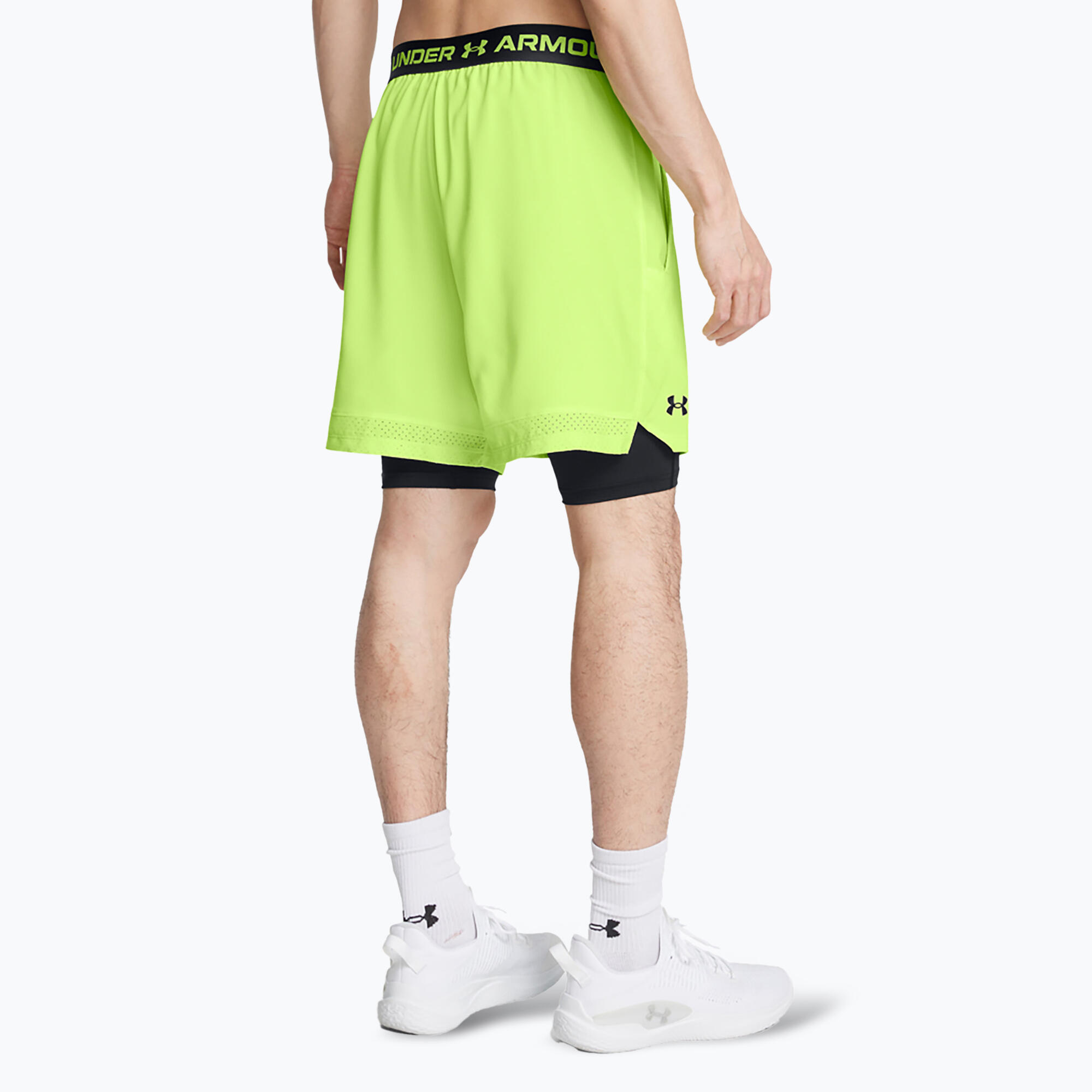 Short 2-in-1 Under Armour Vanish Woven Grigio Chiaro Uomo 3/6