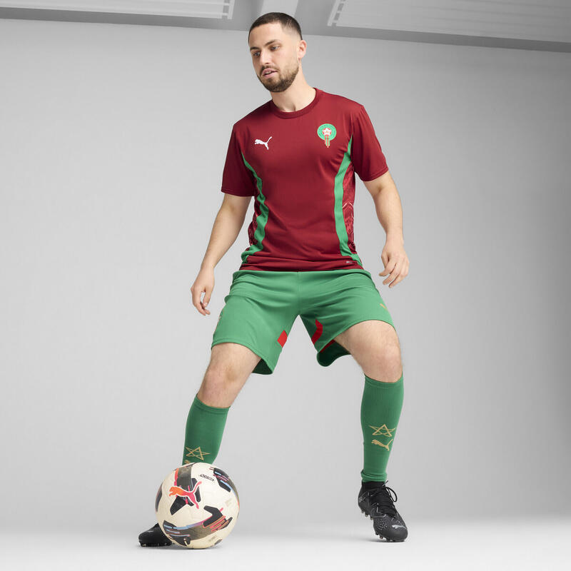 Maillot d'avant match Maroc Homme PUMA Intense Red Archive Green