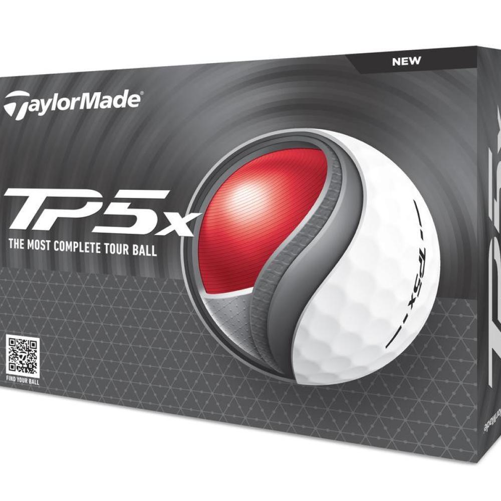 Caixa de 12 Bolas de Golfe TaylorMade TP5 X Branco Novo