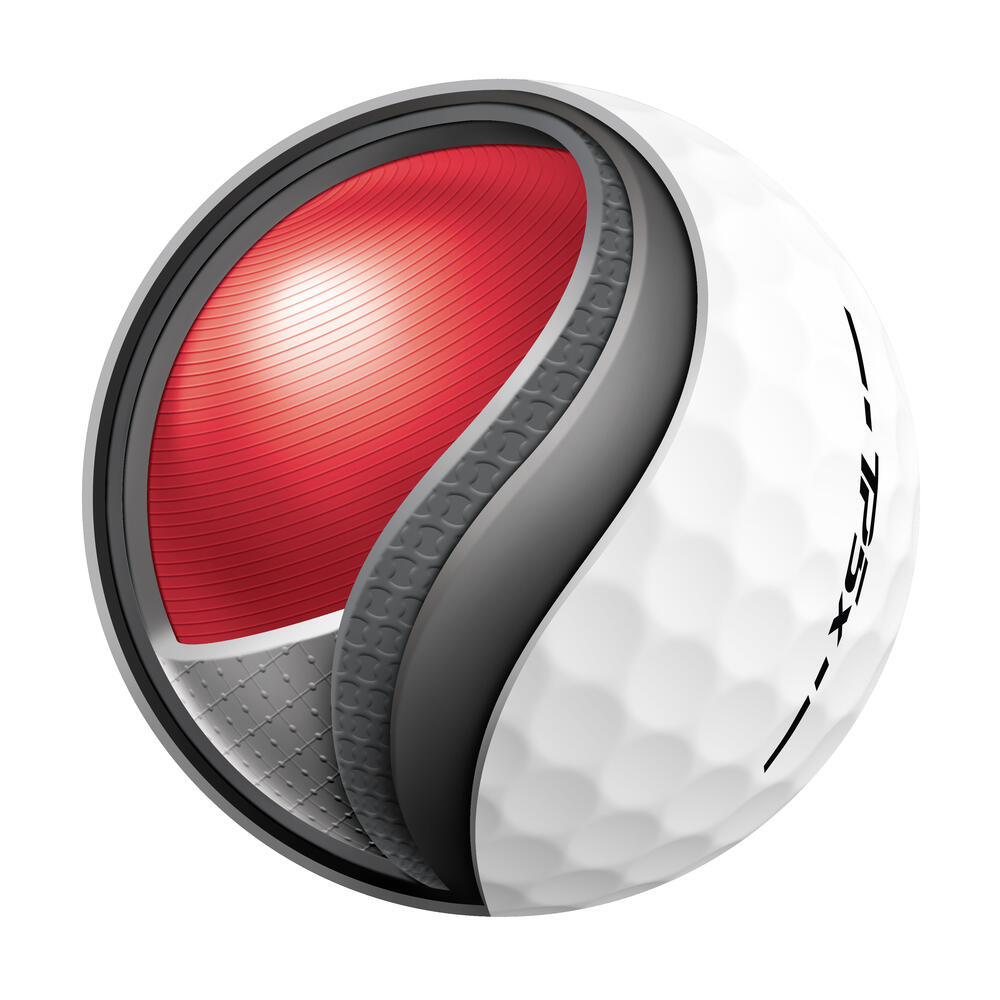 Doos van 12 TaylorMade TP5 X Golfballen Wit Nieuw 3/5