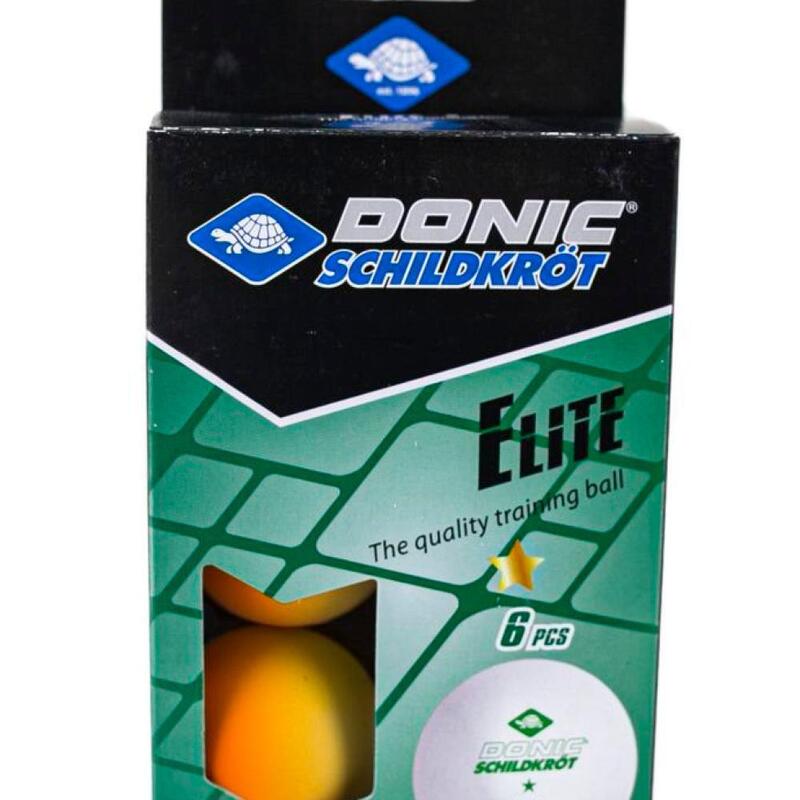 6 Balles de Tennis de Table Donic Schildkröt Elite