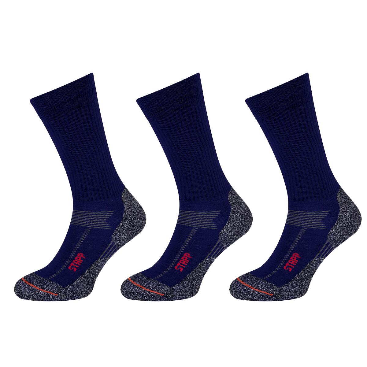 Stapp - Chaussettes Thermiques Techno Boston 3-pack Marine - Chaussettes - Bleu - 43/46 - Decathlon
