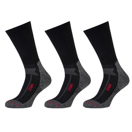 Chaussettes de randonnée Techno Boston toutes saisons - Lot de 3 - Noires