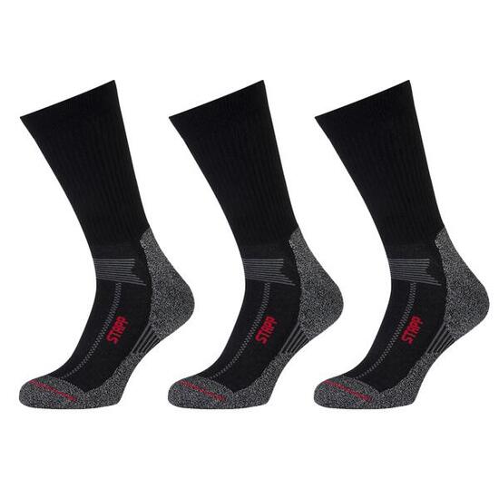 Chaussettes de randonnée Techno Boston toutes saisons - Lot de 3 - Noires