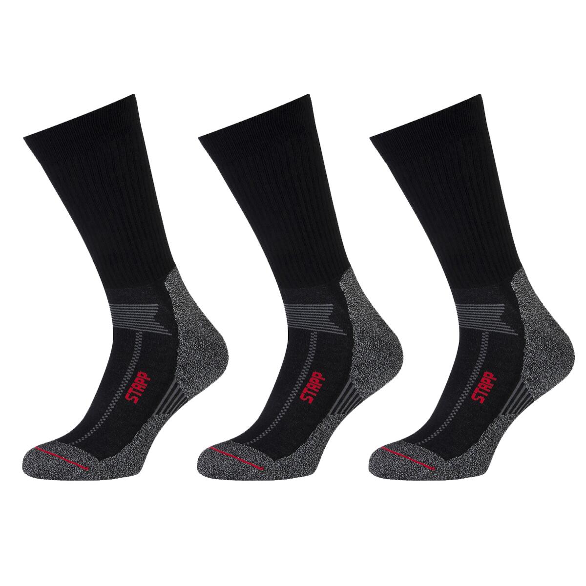 Stapp - Chaussettes De Randonnée Techno Boston All Season 3-pack Noir - Chaussettes - Noir - 43/46 - Decathlon