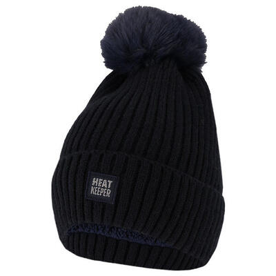 Heatkeeper thermo muts met pompon dames navy
