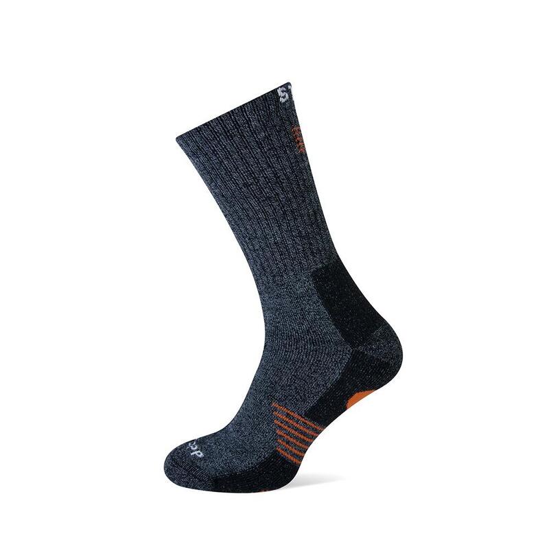 Chaussettes de randonnée Techno Bamboo 3-pack Gris Foncé Orange
