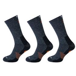 Chaussettes de randonnée Techno Bamboo 3-pack Gris Foncé Orange