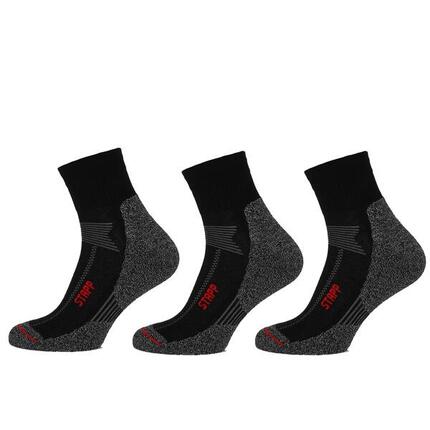 Wandersocken Techno Boston All Season Quarter 3er-Pack Schwarz