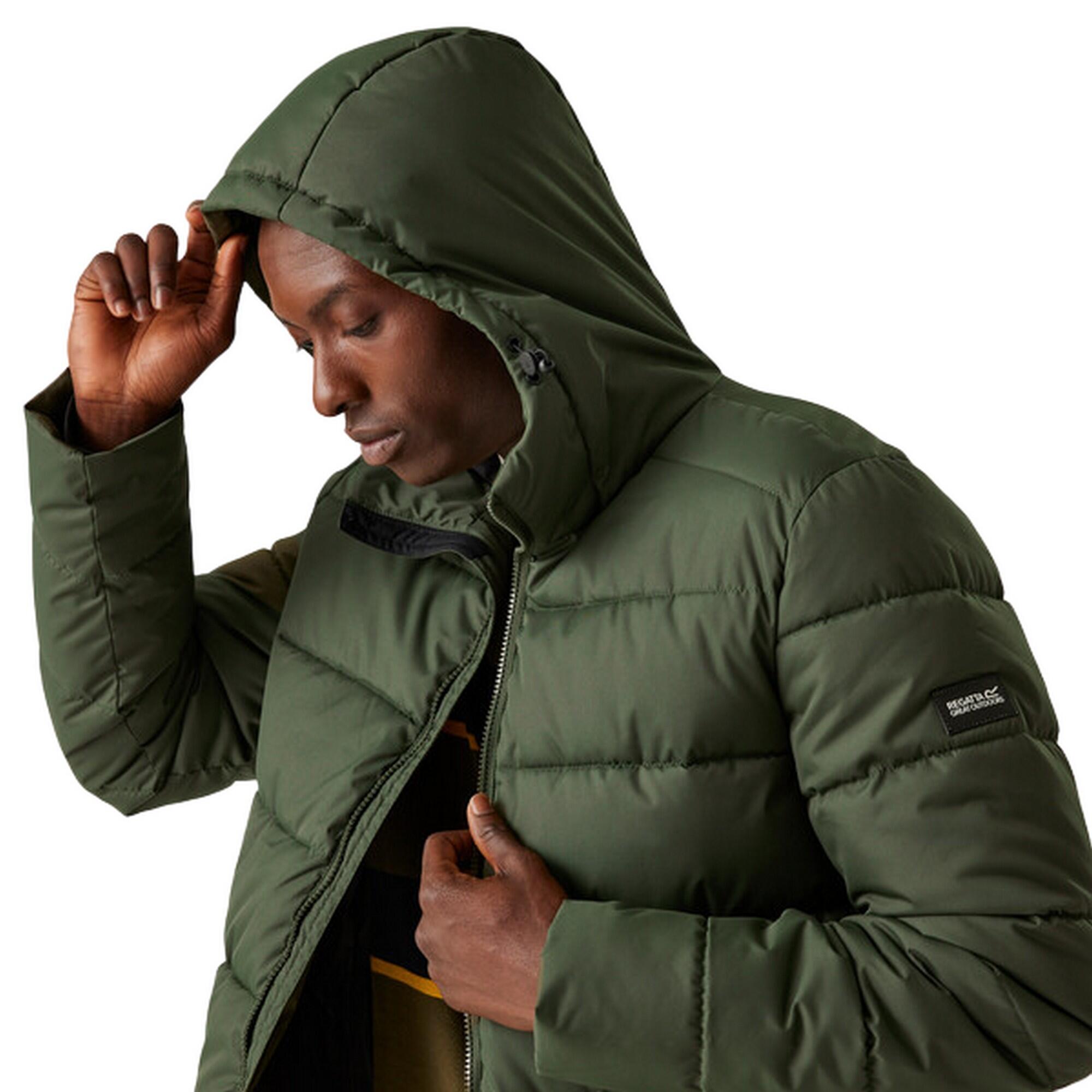 Mens Lakiver Padded Jacket (Dark Khaki) 3/5