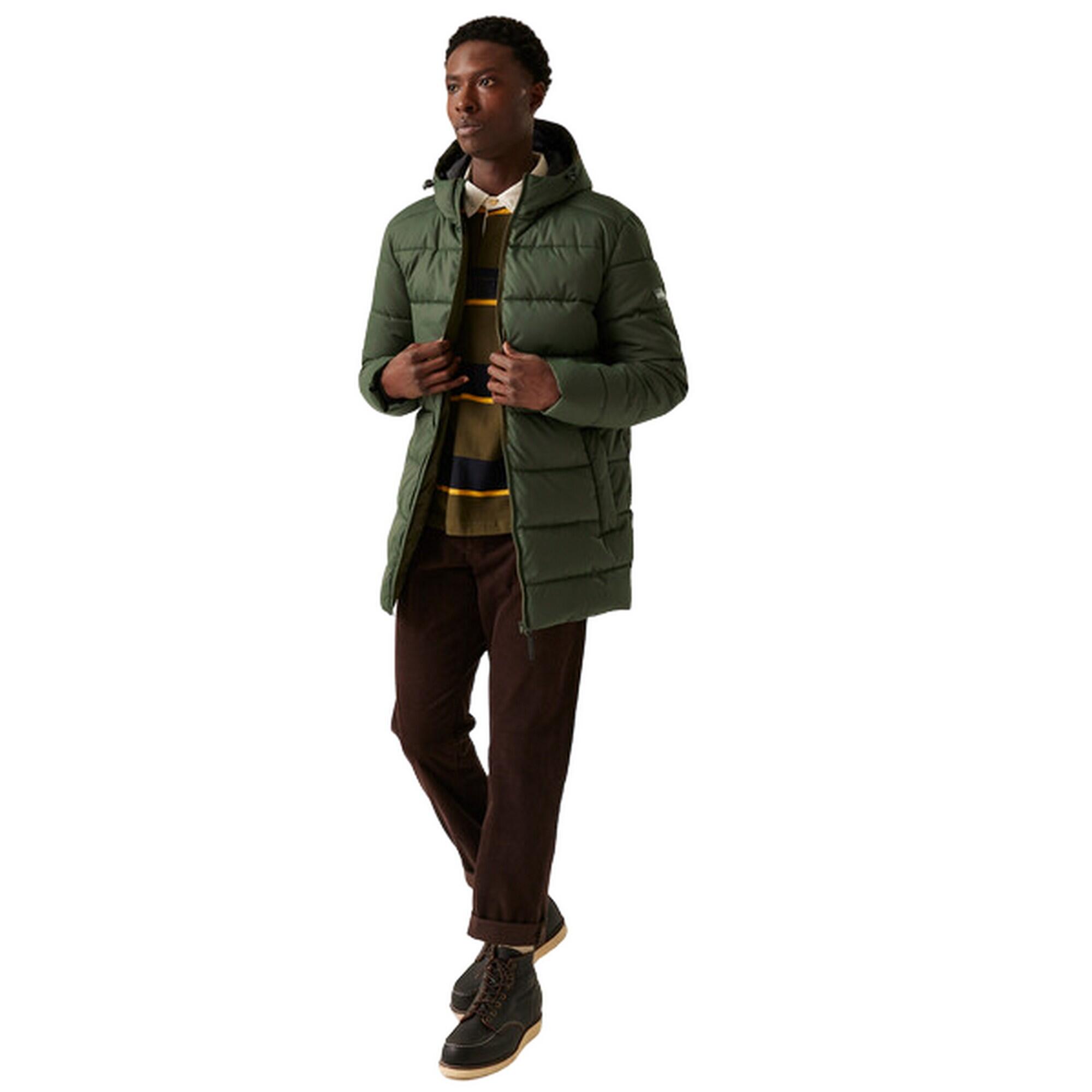 Mens Lakiver Padded Jacket (Dark Khaki) 4/5