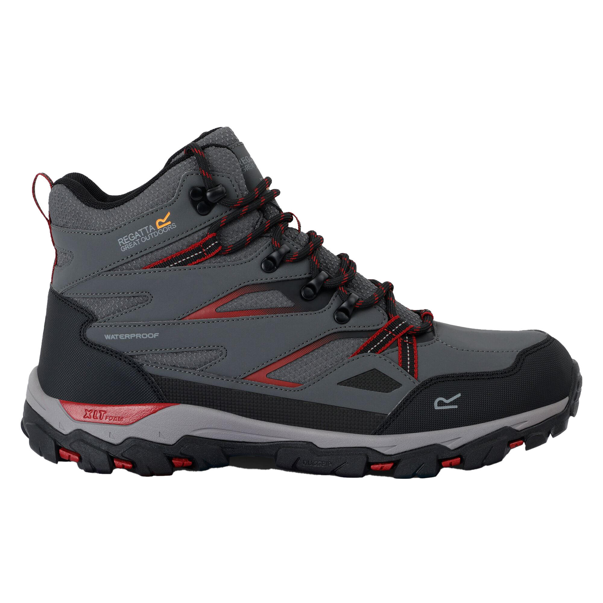 Bottines De Marche HOLCOMBE Homme (Gris Foncé / Rouge) 4/5