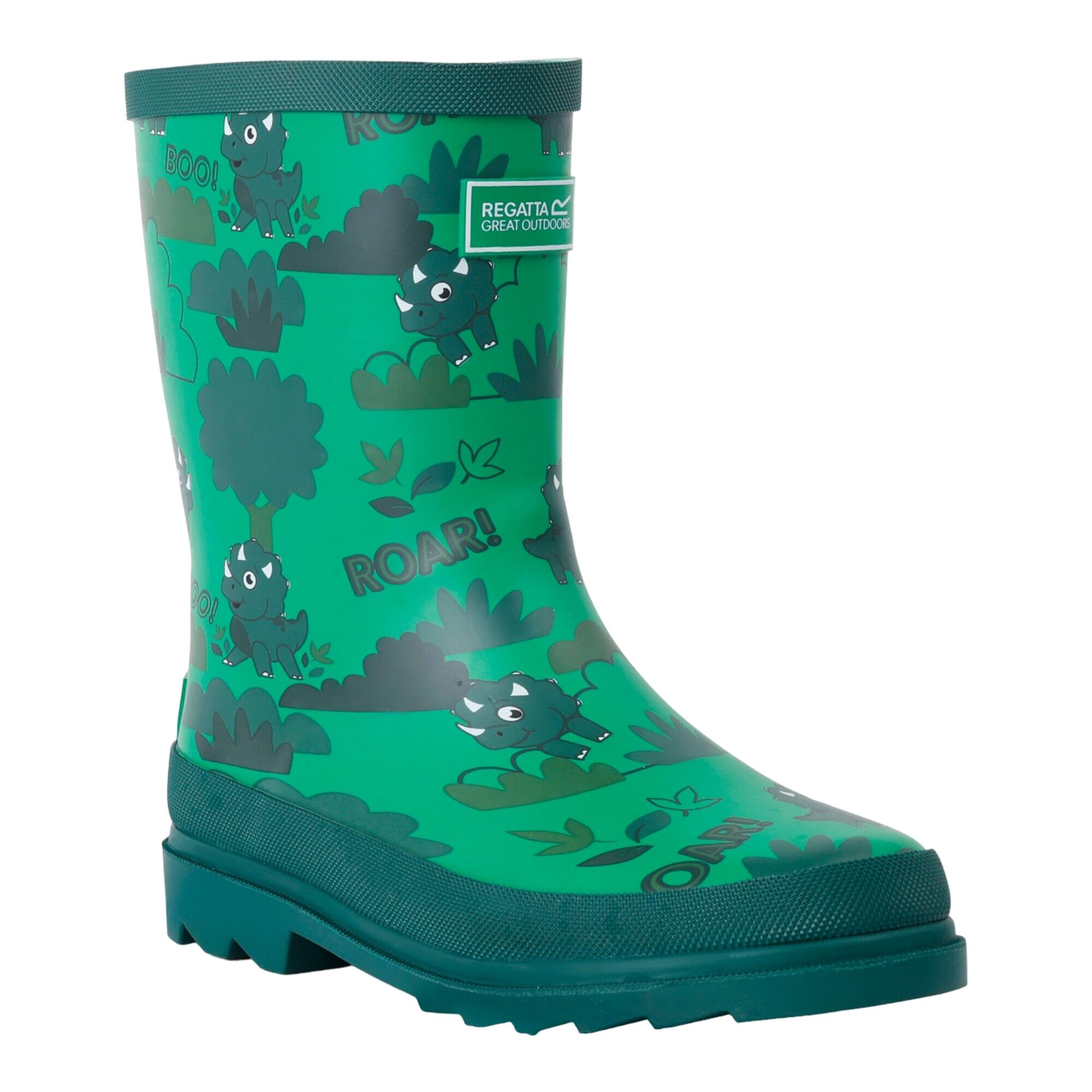 Dinosaur T Rex Wellies Bull Boys Wellies Dinosaur T-Rex Blue