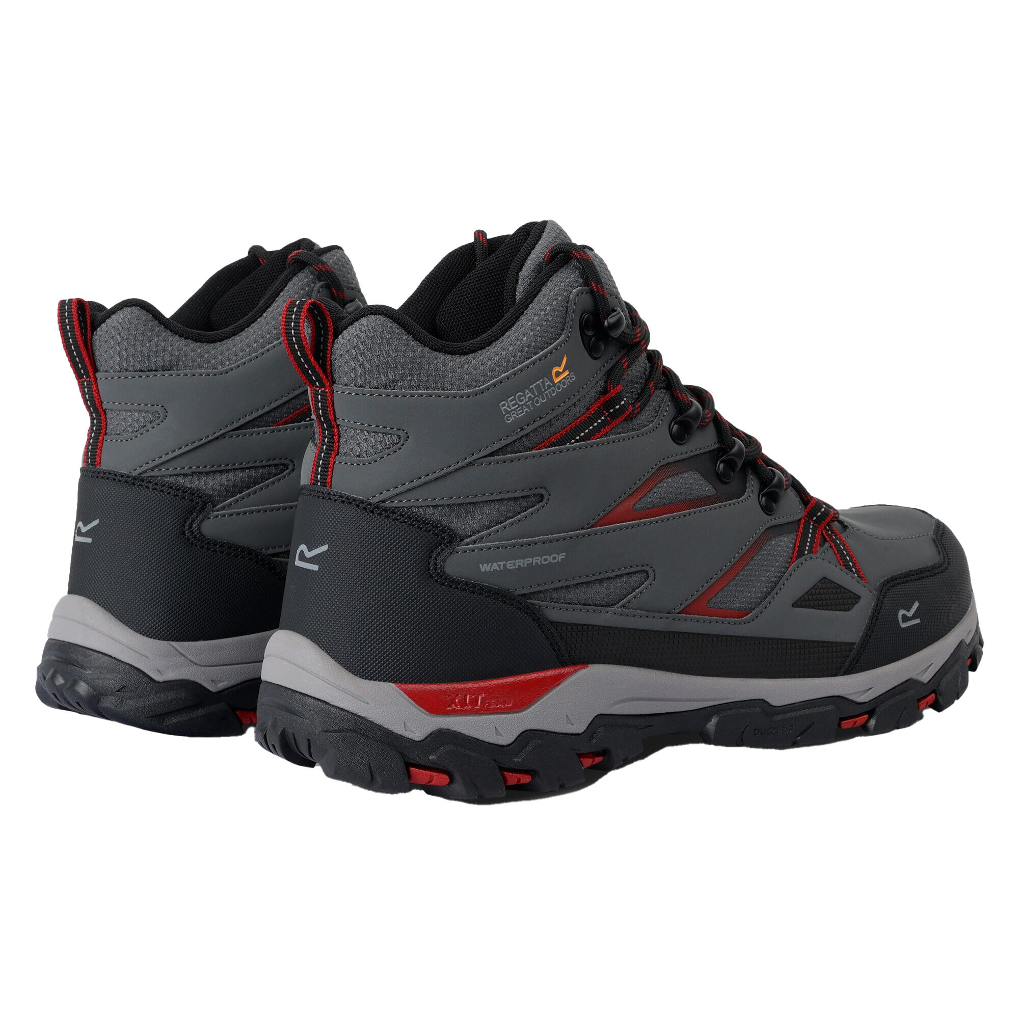 Bottines De Marche HOLCOMBE Homme (Gris Foncé / Rouge) 2/5