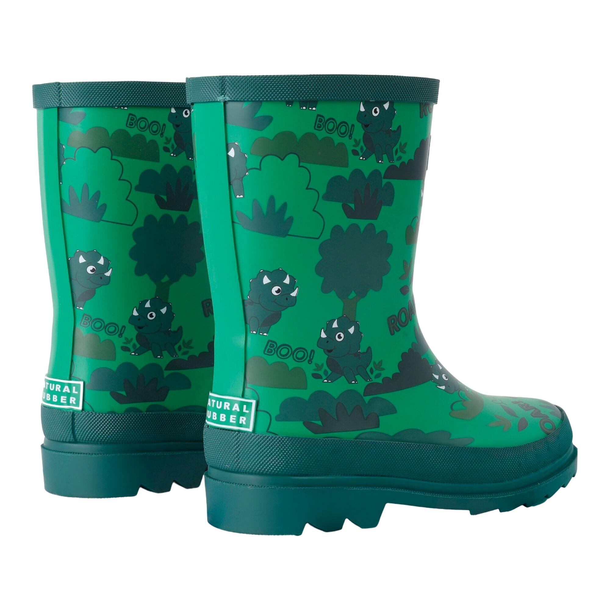 Stivali Di Gomma Il Dinosauro Stompy Bambini Regatta Mudplay II Verde 2/5