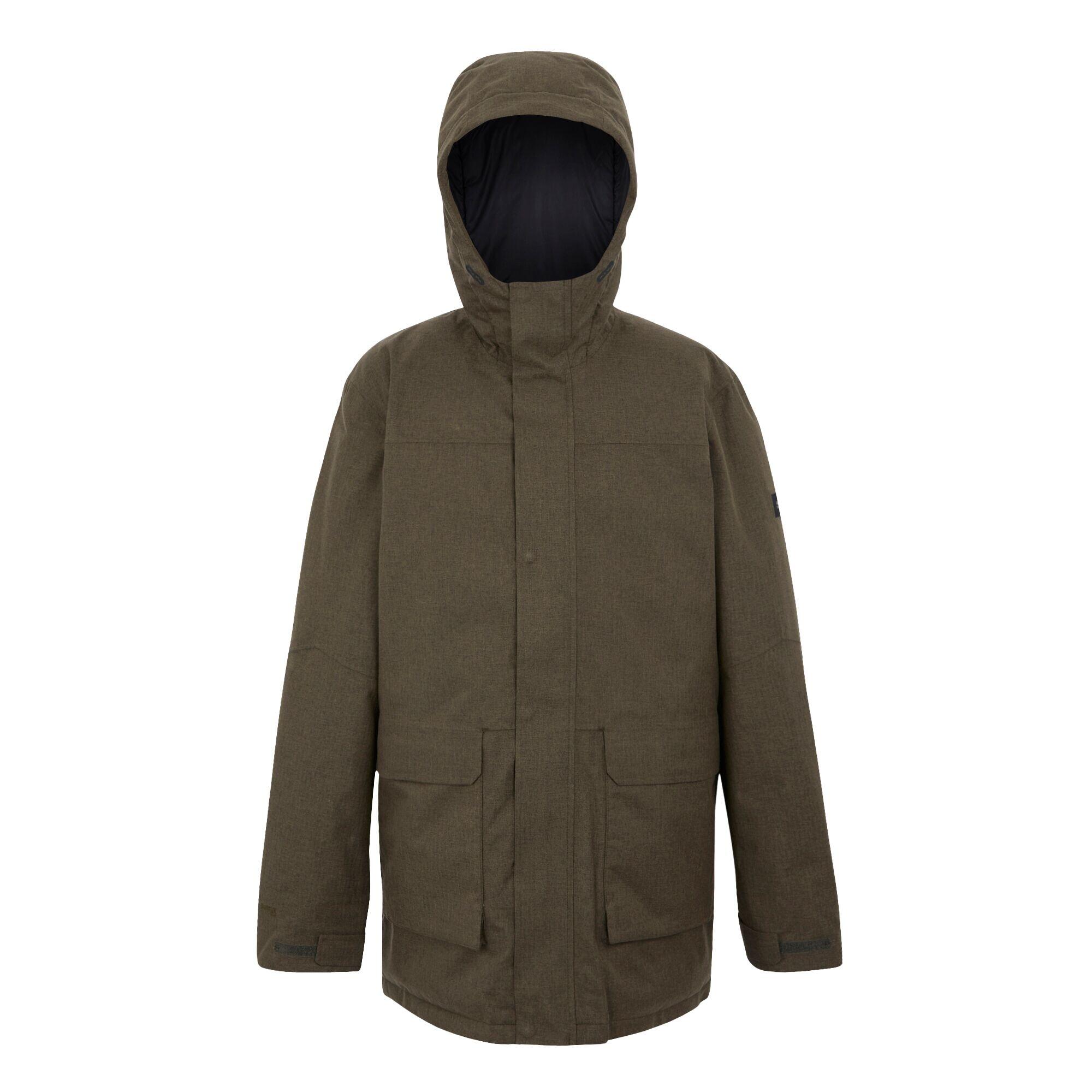 Regatta - Veste Isolée Ezdale Homme (crocodile / Noir Chiné) - Veste - Marron|noir|orange - S - Decathlon