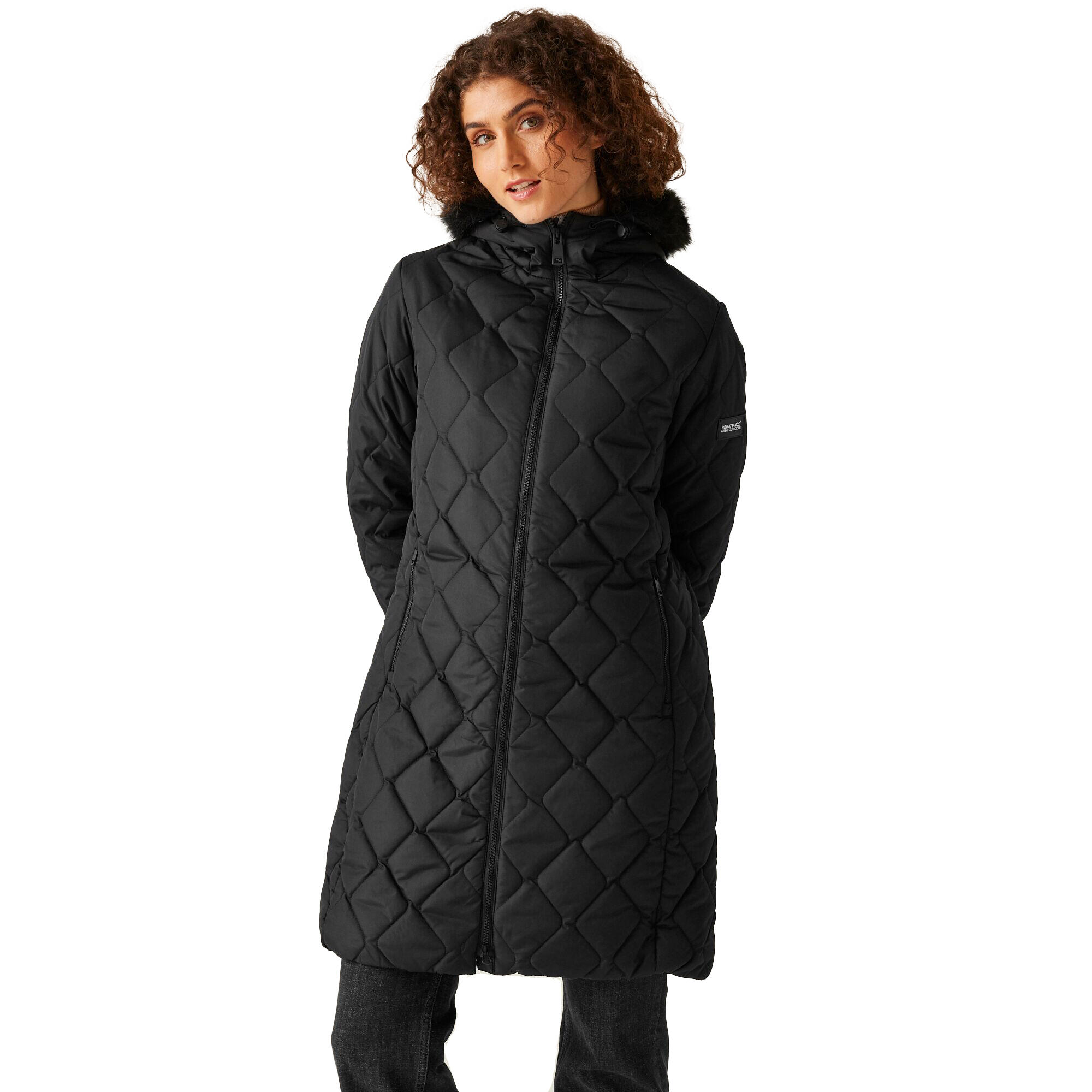 Dames Fritha III geïsoleerde parka (Zwart) 4/5