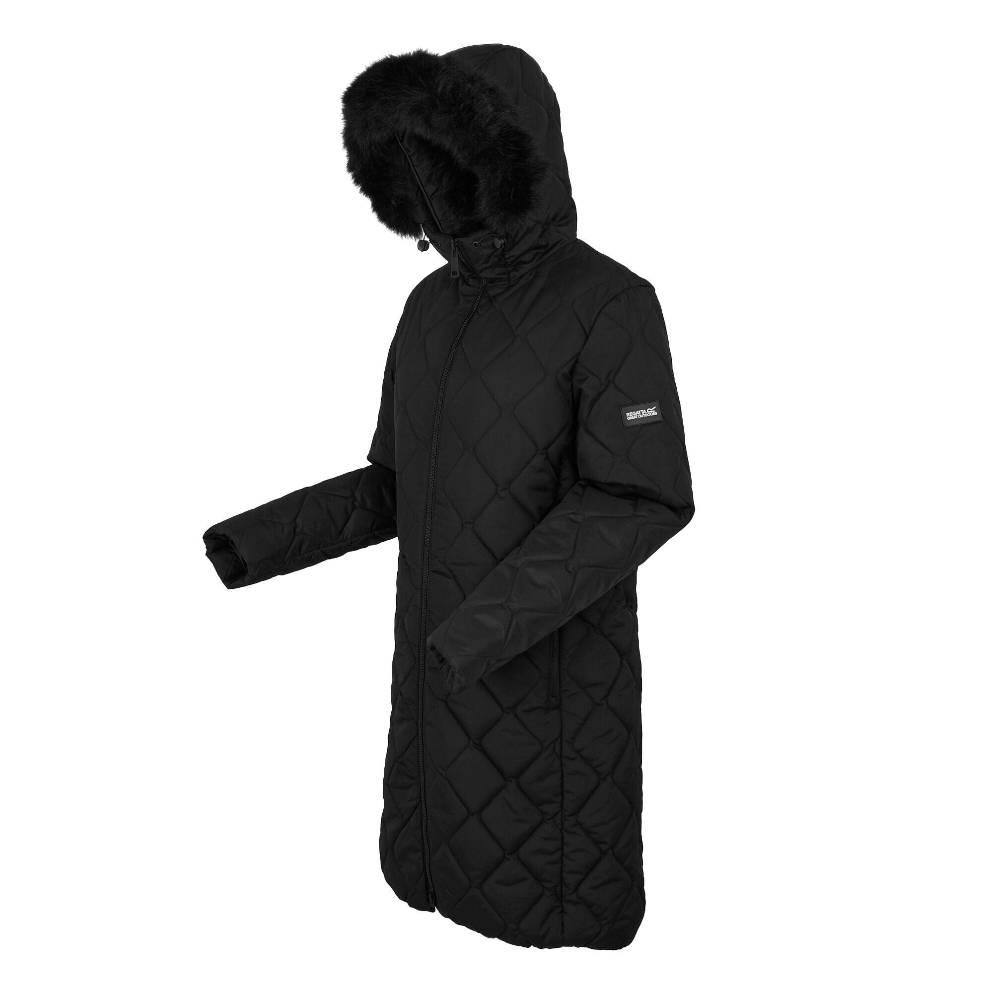 Dames Fritha III geïsoleerde parka (Zwart) 3/5
