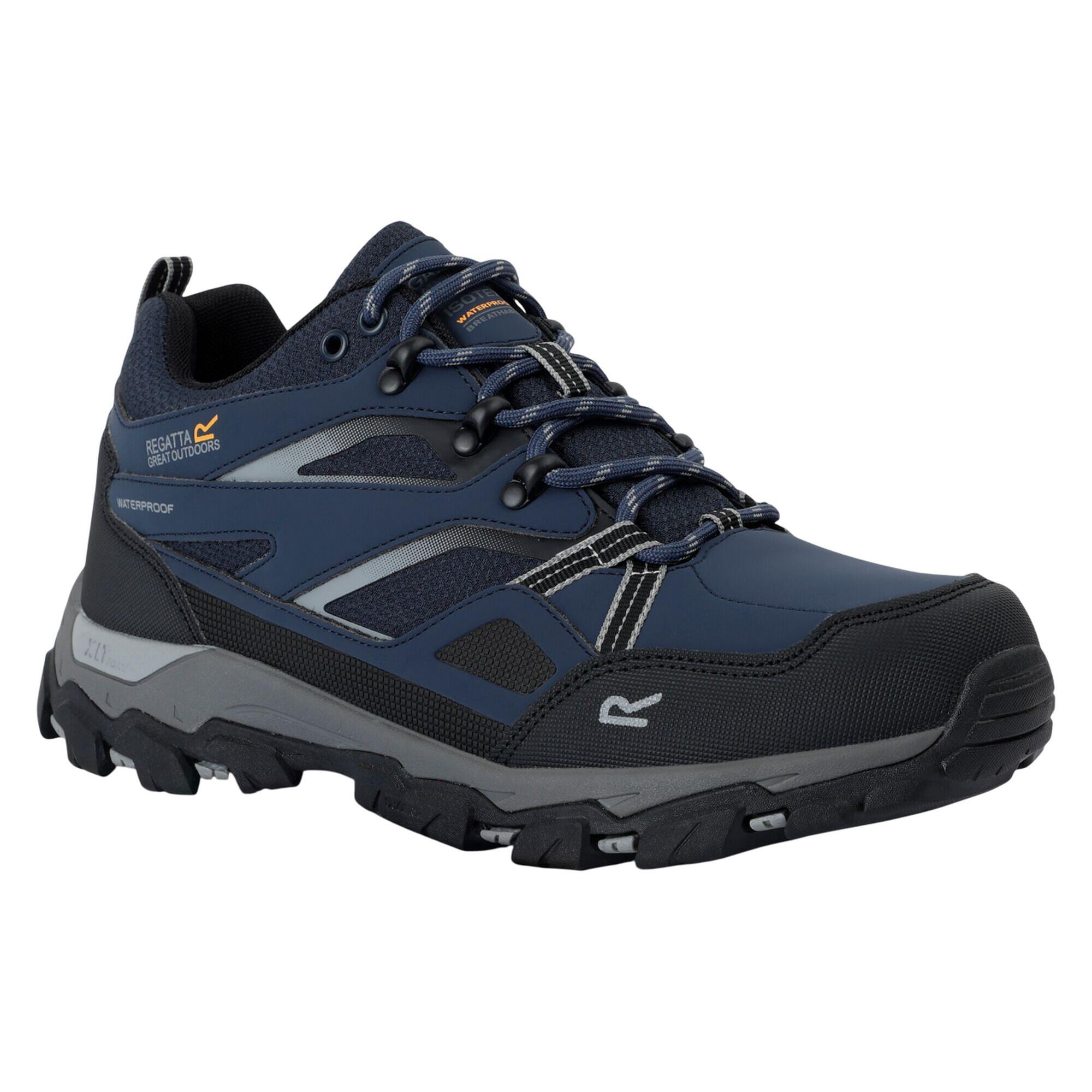 REGATTA Mens Holcombe 3 Low Walking Boots (Navy/Dark Steel)