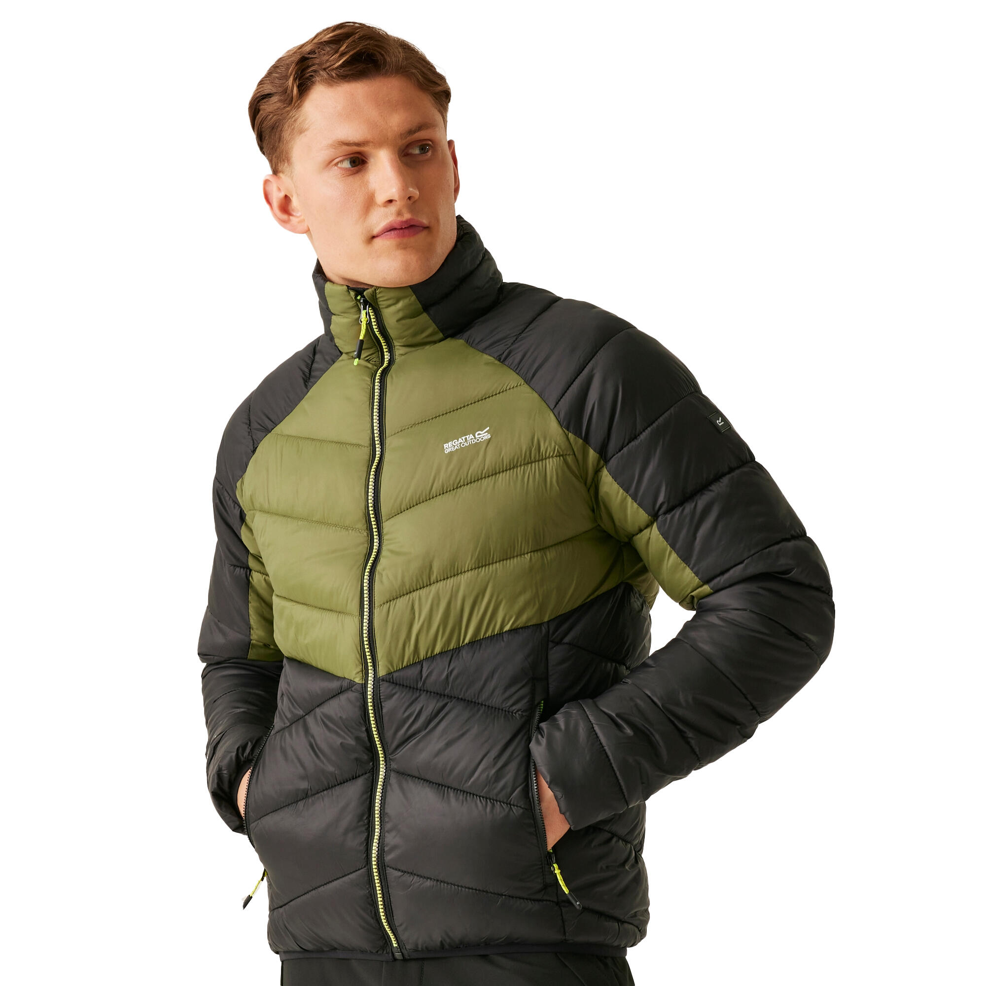 Veste Matelassée DALENT Homme (Vert Néphrite / Noir) 4/5