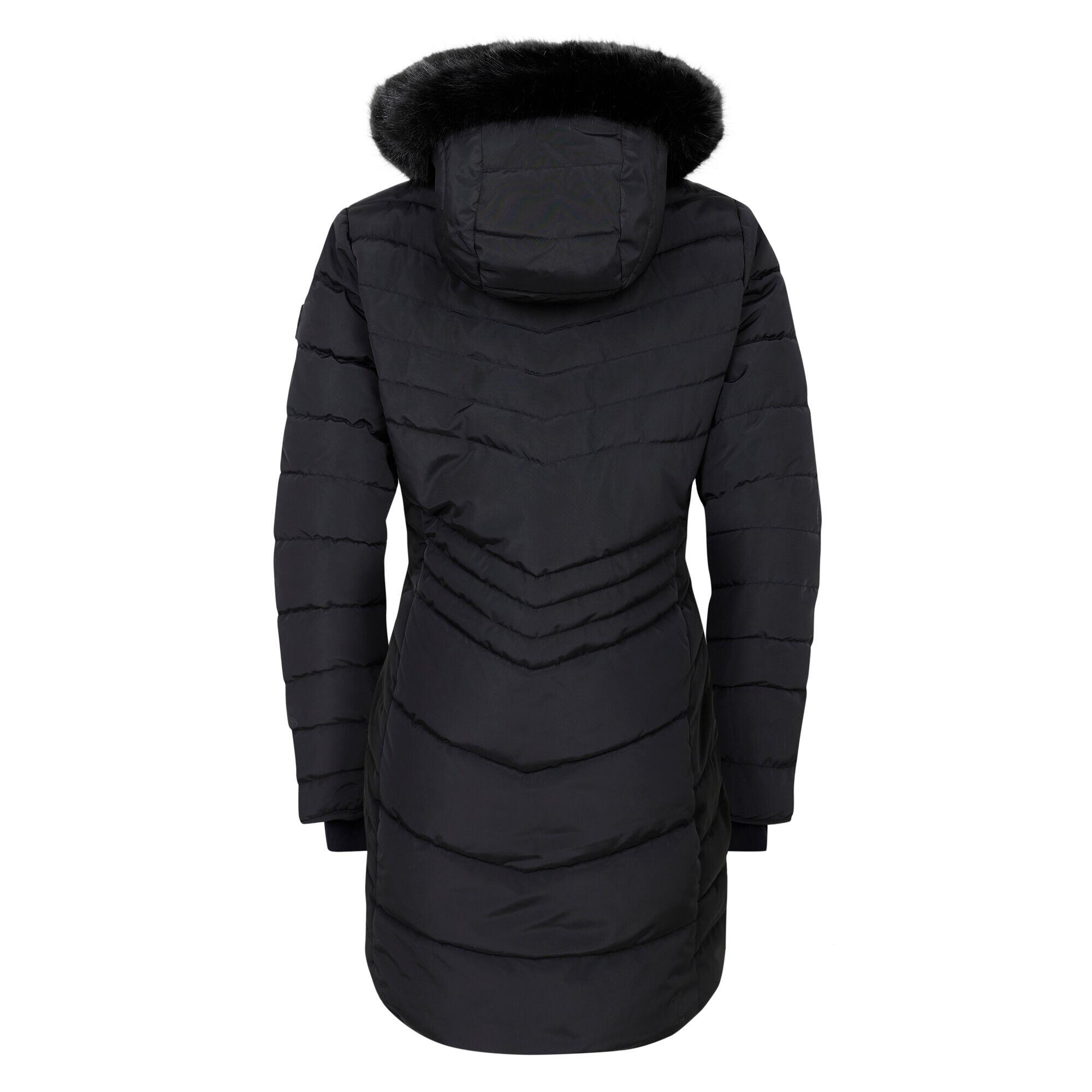 "Striking IIII" Steppjacke MidiLänge für Damen Schwarz 2/5