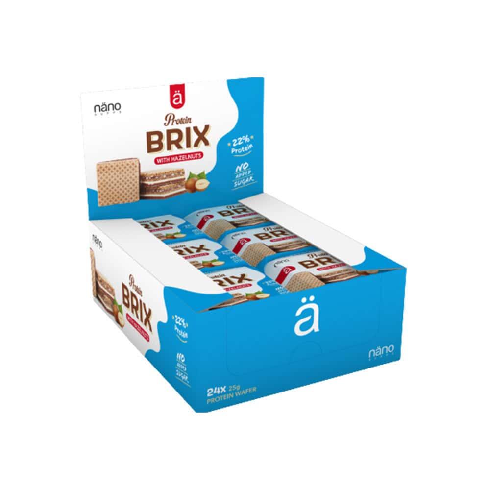 NANO SUPPS Wafels - Eiwit Brix Blik (24x25g) - Chocolade Hazelnoot