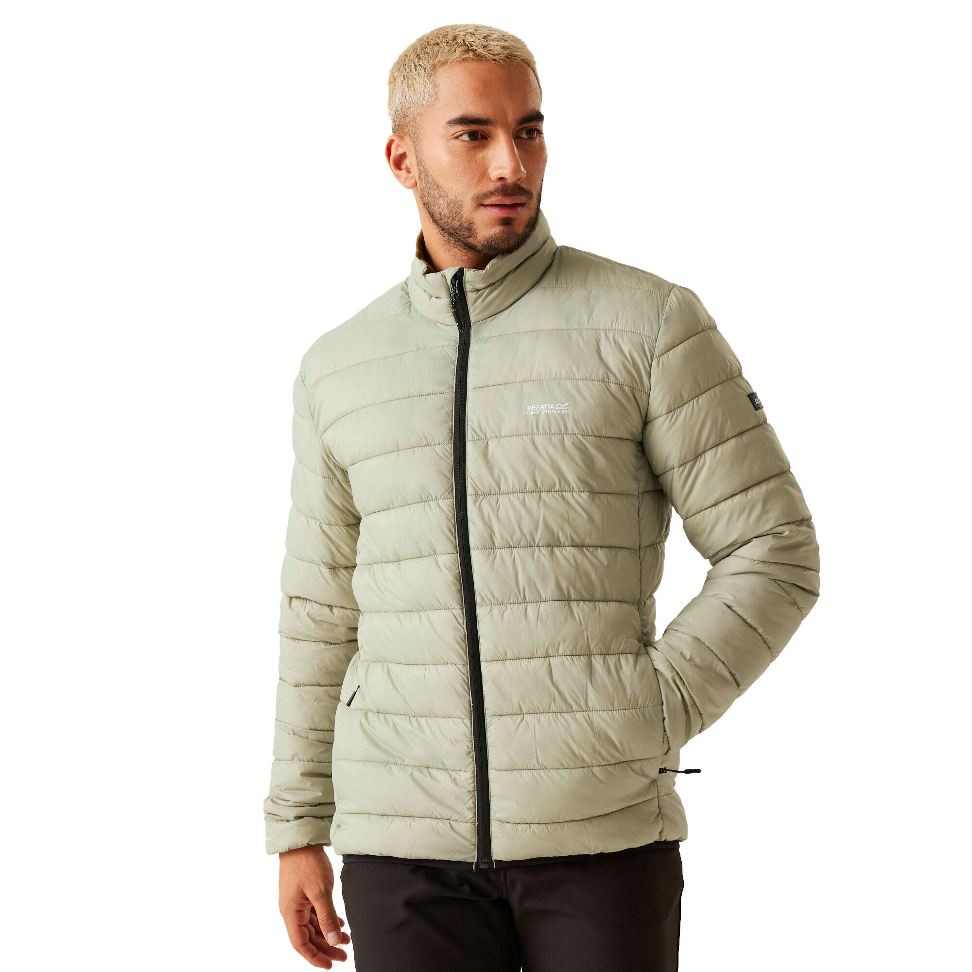 Veste Matelassée MARIZION Homme (Blanc Cassé / Vert Néphrite) 4/5