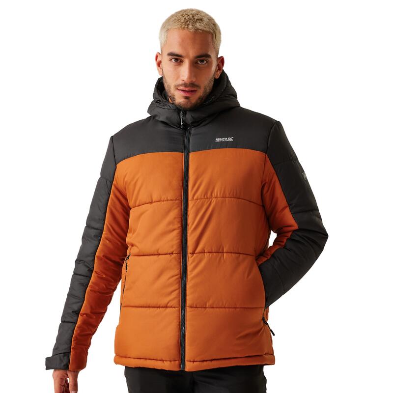 Veste Matelassée NEVADO Homme (Orange Brûlé / Cendre)