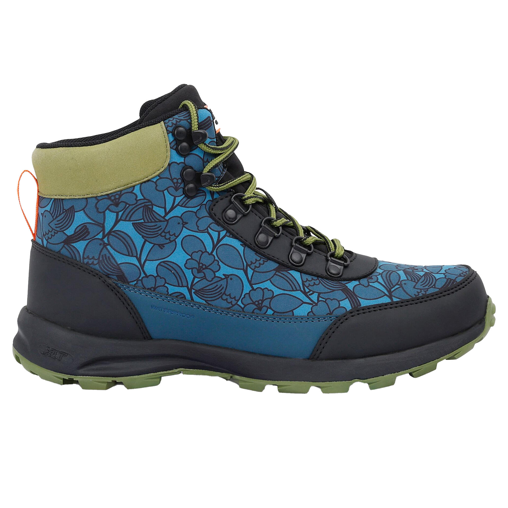Wanderstiefel "Orla Kiely", Vögelchen Damen Blau/Grün 4/5