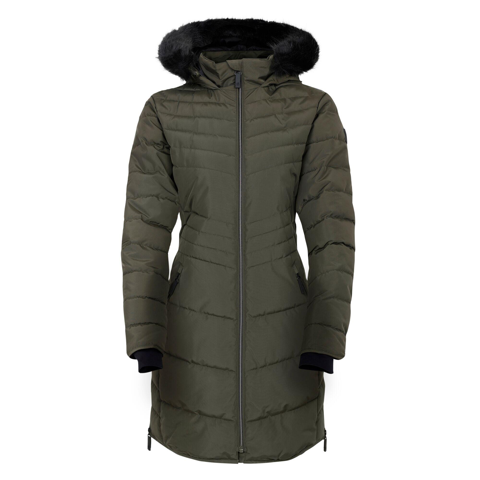 DARE 2B Womens/Ladies Striking IIII Mid Length Padded Jacket (Dark Khaki)
