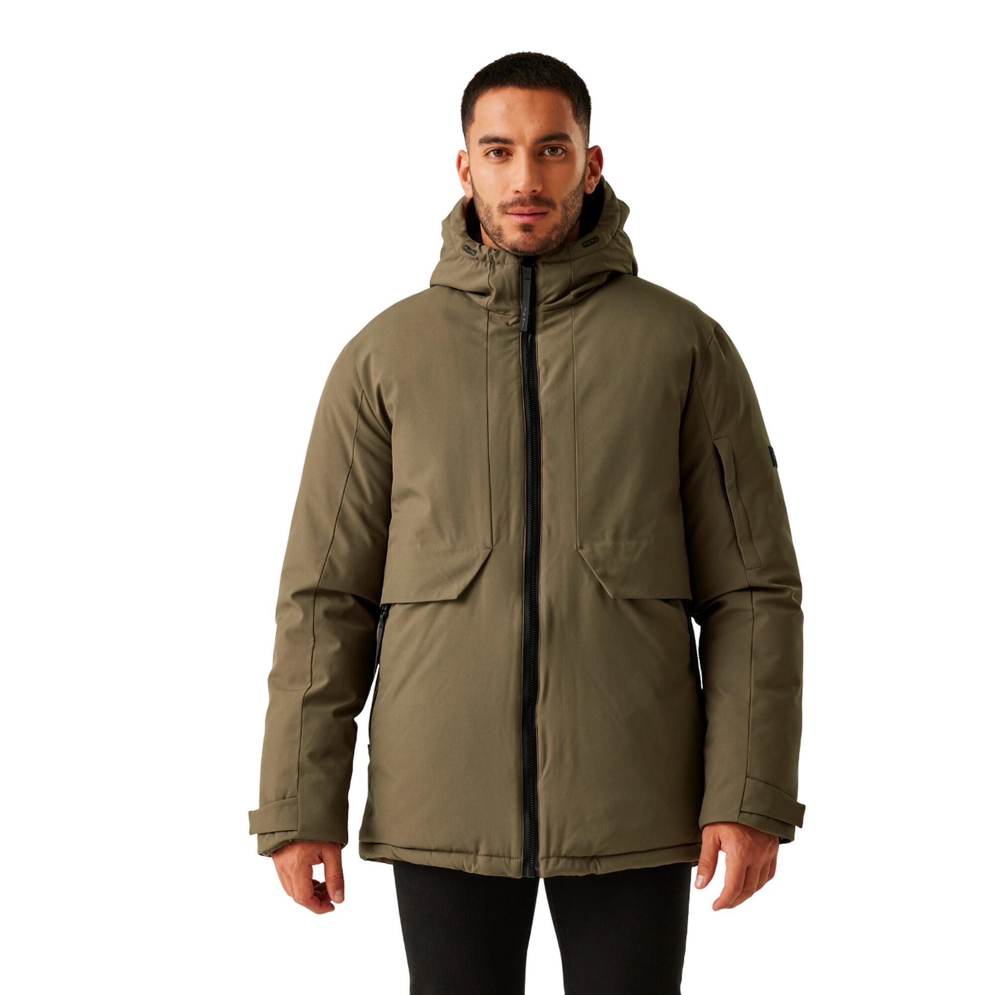Mens Dallymoore Padded Jacket (Crocodile/Black) 4/5