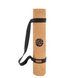 Tapis de yoga en liège naturel - Bonne épaisseur 6mm - 183x65cm - incl sangle