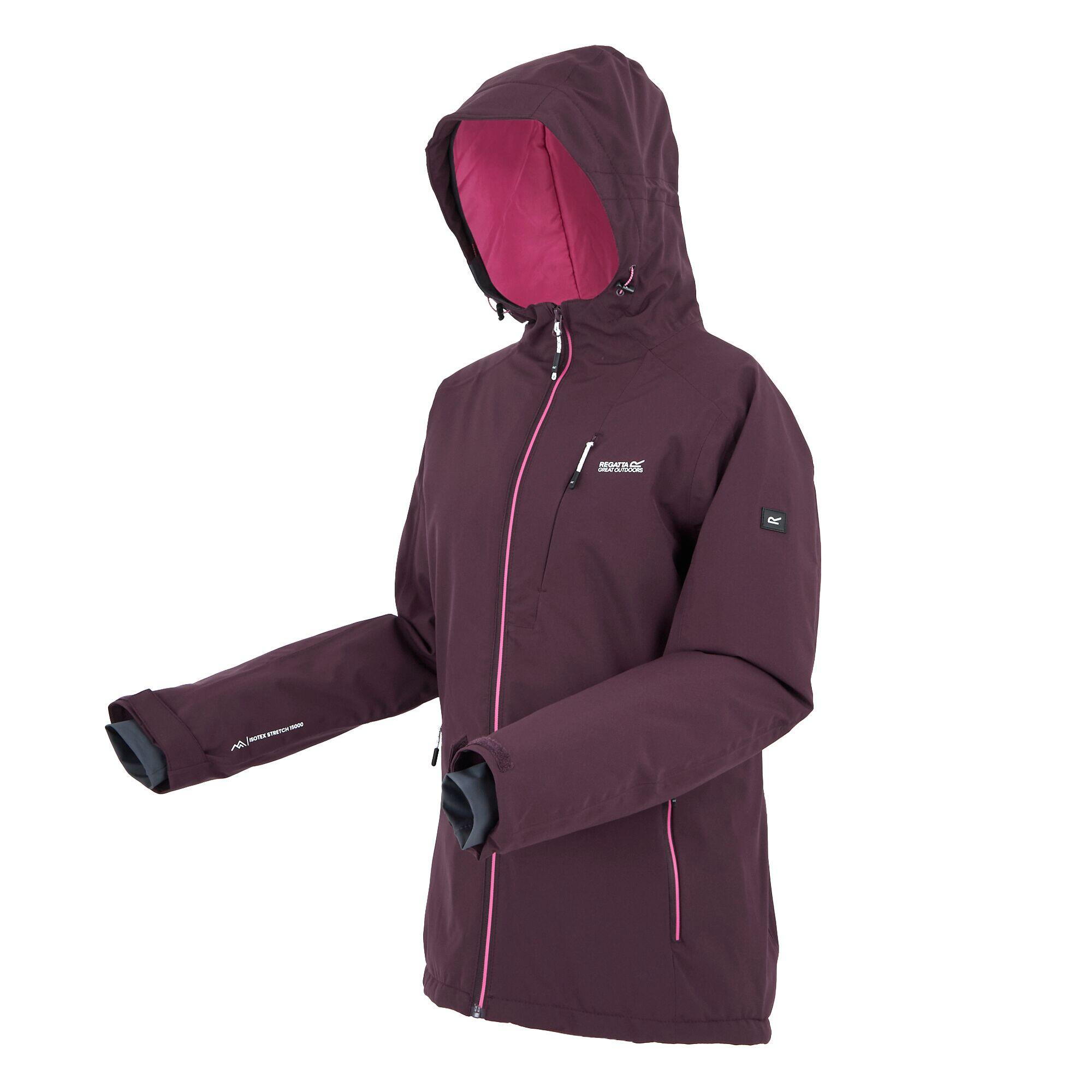 Dames Highton IV Effen Stretch Gewatteerd Jasje (Diepe pruim) 3/5