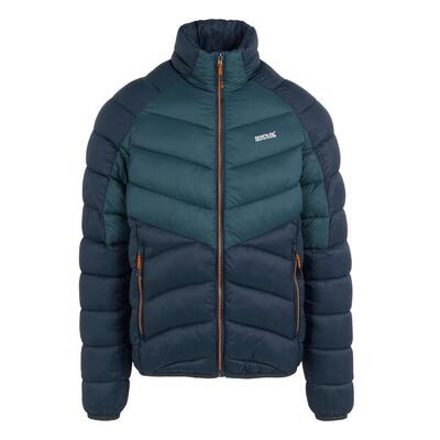 Heren dalent gewatteerde jas (moonlight denim/navy)