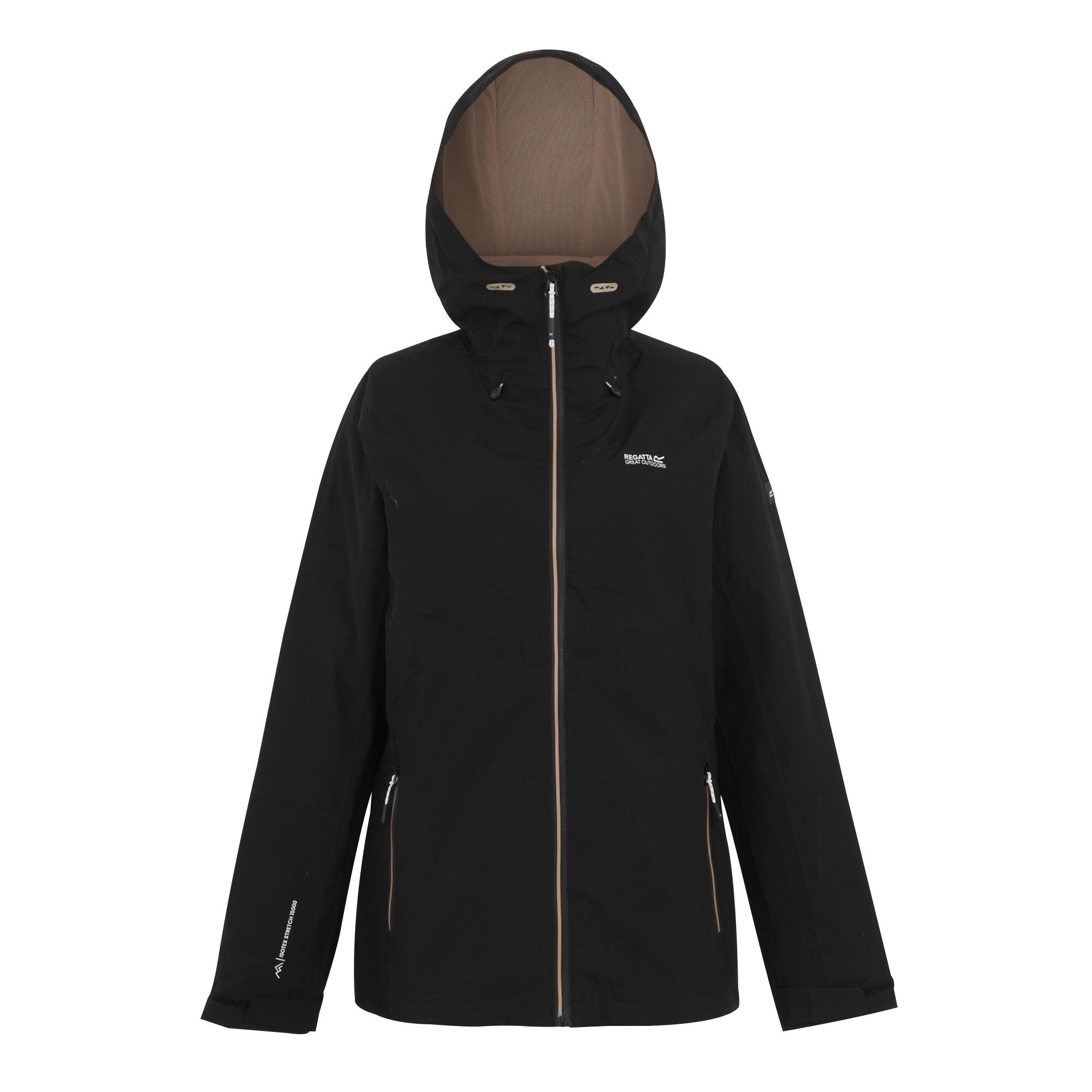 REGATTA Dames Wentwood IX Effen 3 in 1 Jas (Zwart/Warme taupe)