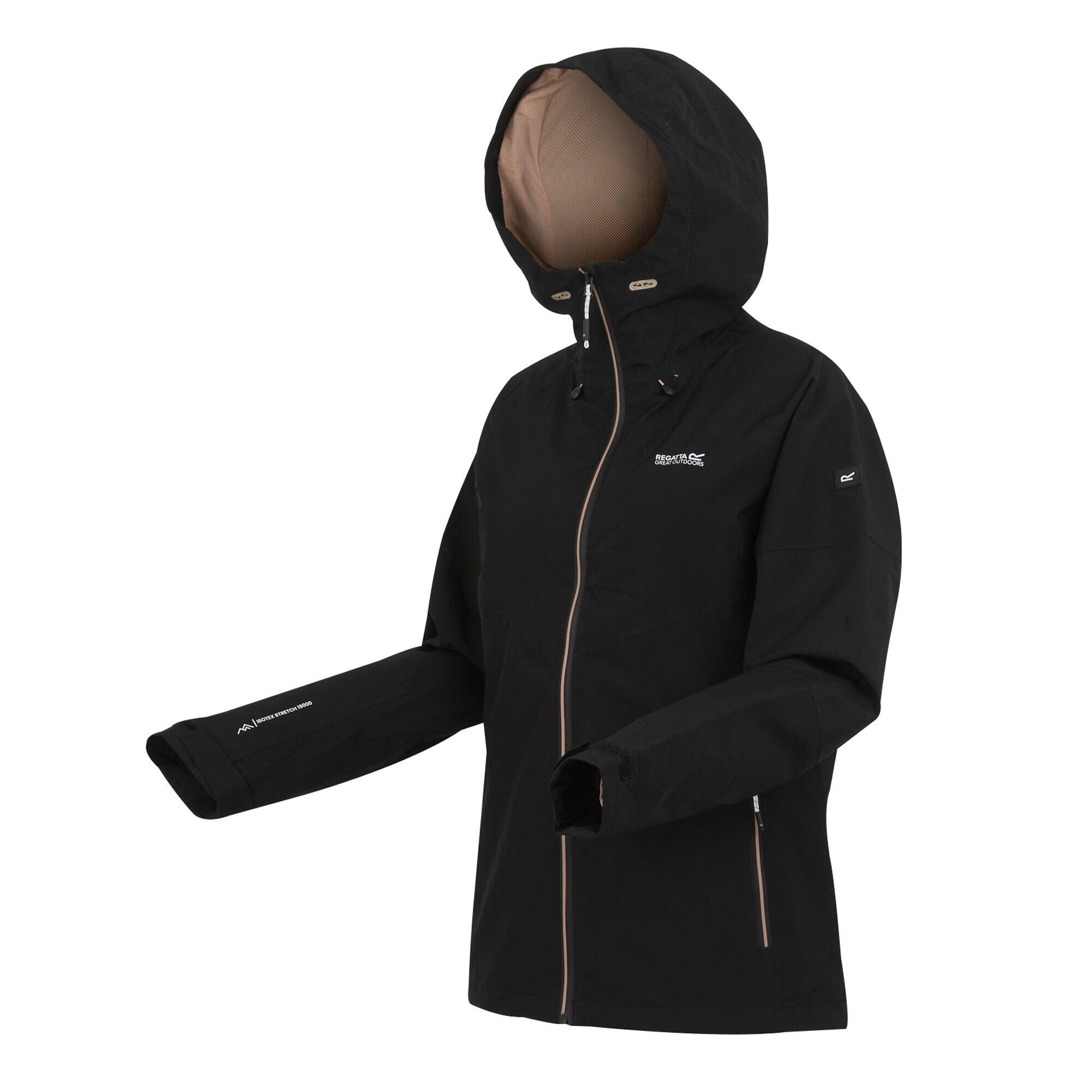 Dames Wentwood IX Effen 3 in 1 Jas (Zwart/Warme taupe) 3/5