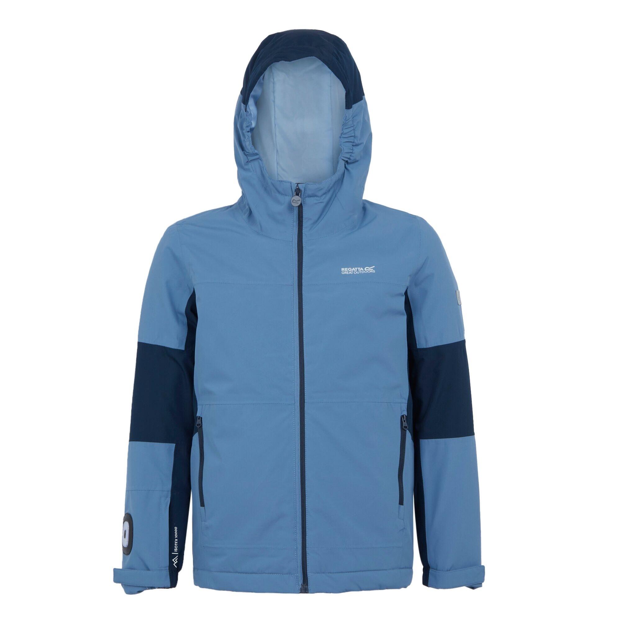 REGATTA Kinderen/Kinderen Beamz IV Waterdichte Jas (Koronetblauw/Navy)