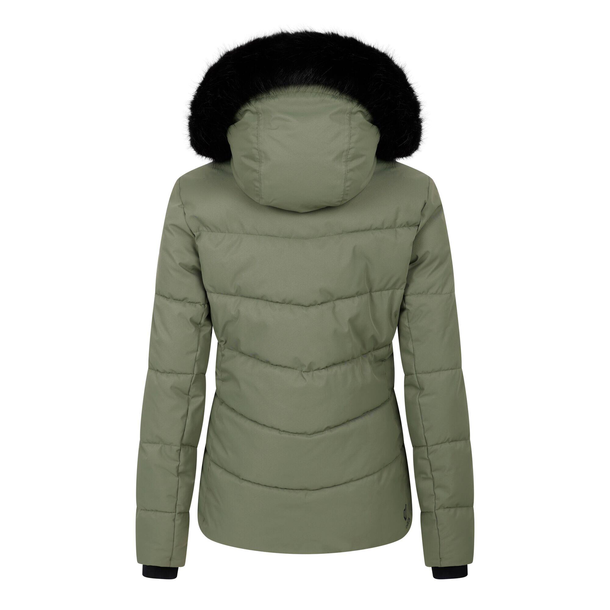 Womens/Ladies Glamorize V Ski Jacket (Olivine Green) 2/5
