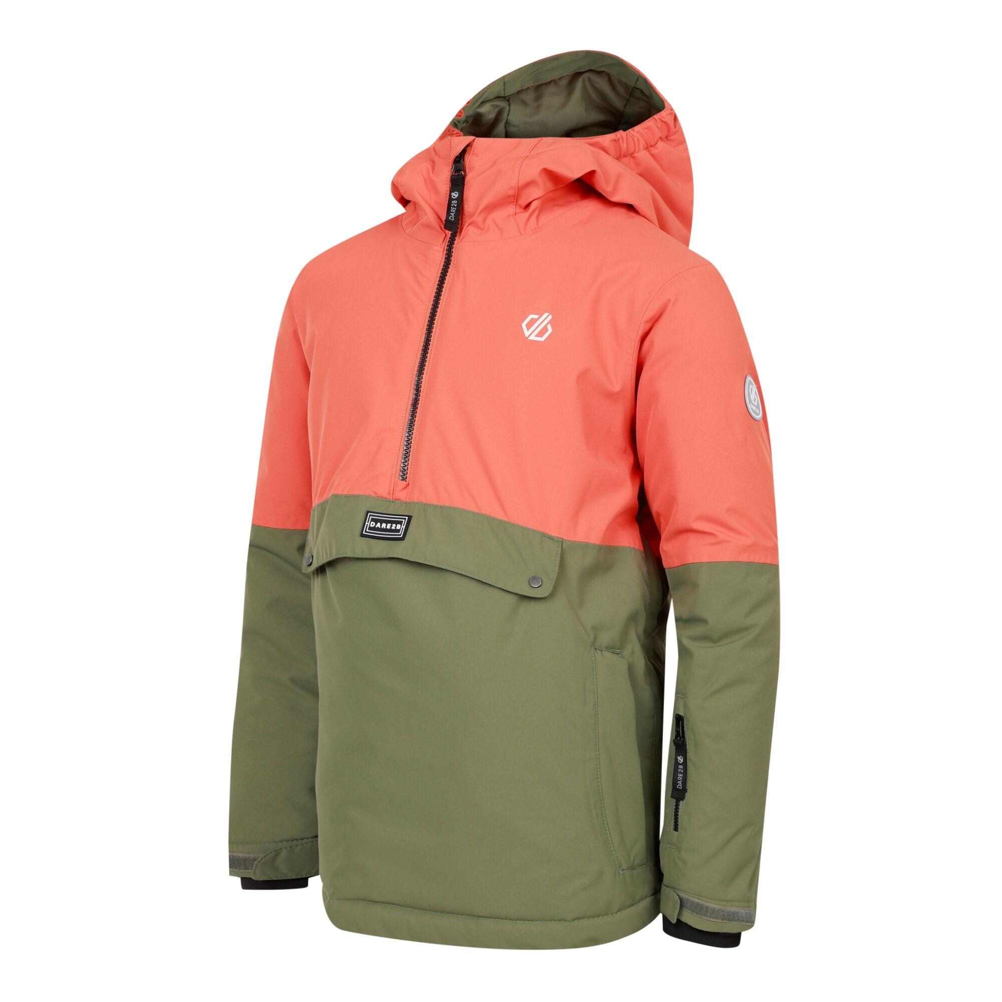 Childrens/Kids Freehand Overhead Ski Jacket (Orange Rust/Olivine Green) 3/5