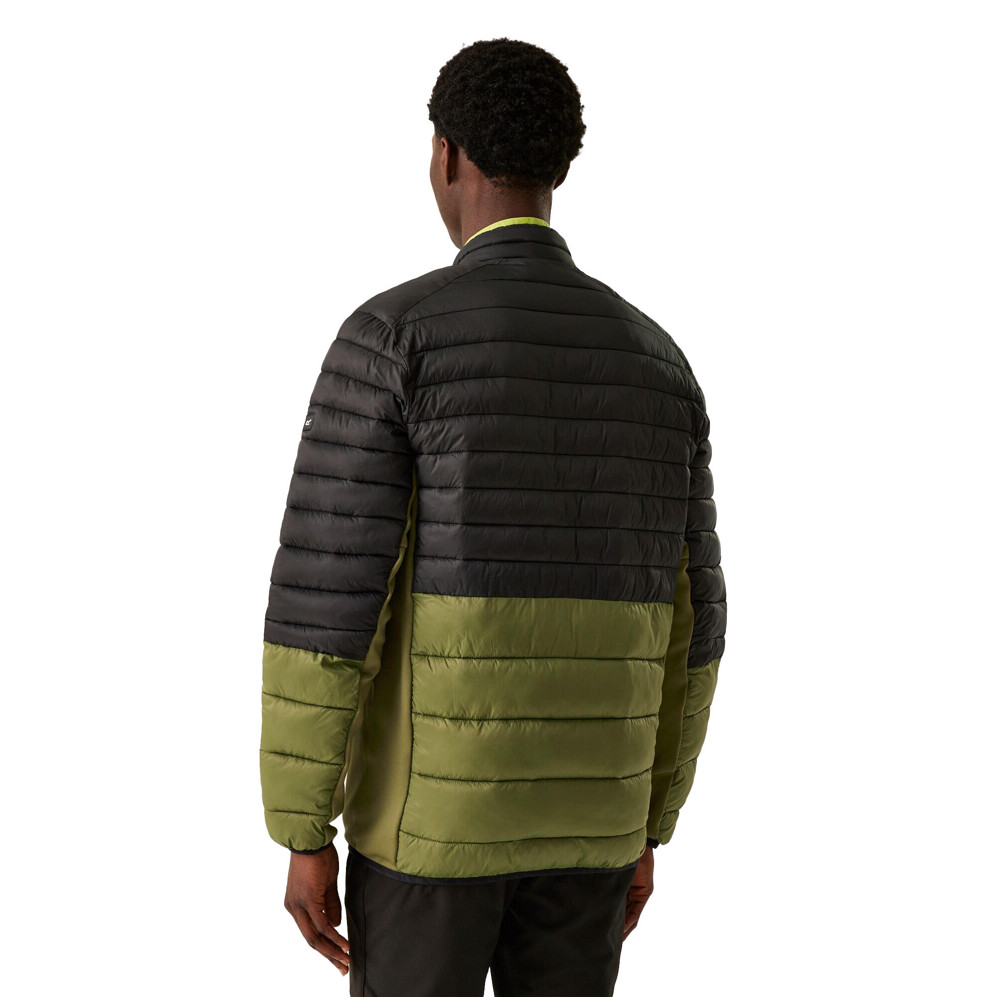 Veste Hybride Motif/style Blocs De Couleurs LEEDRE Homme (Vert Néphrite / Noir) 4/5