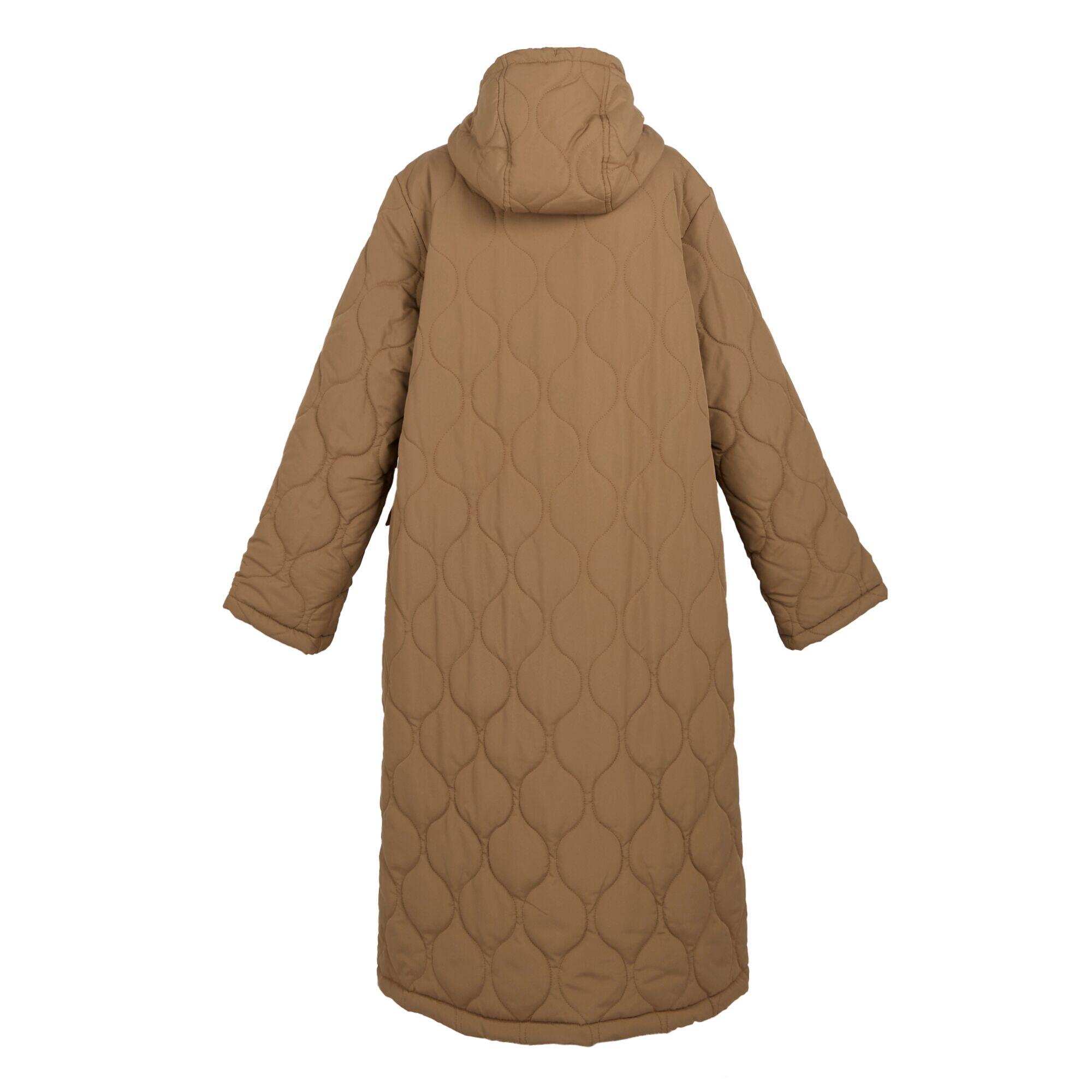Womens/Ladies Orla Kiely Quilted Long Length Jacket (Toasted Tan) 2/5