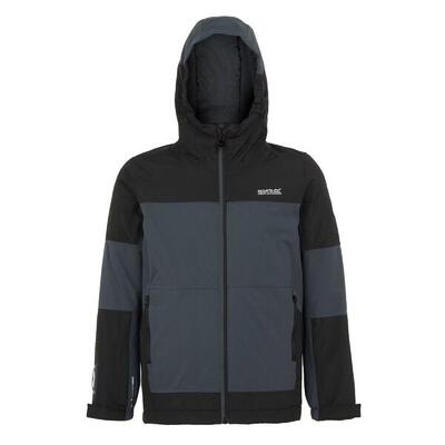 Kinderen/kinderen beamz iv waterdichte jas (afdichting grijs/zwart)