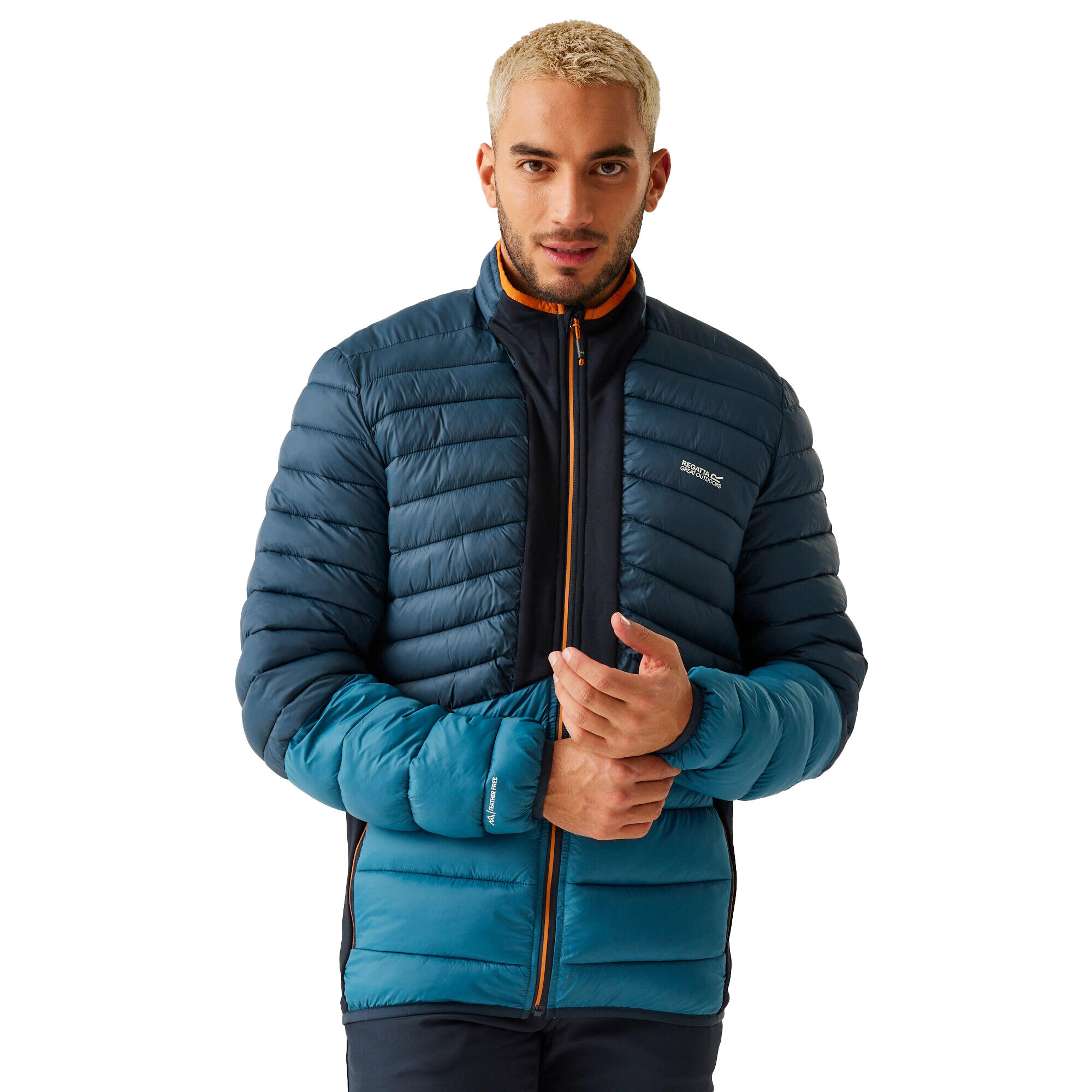 "Leedre" Hybridjacke für Herren Damen Dunkel-Jeansblau/Leuchtend Blau 4/5