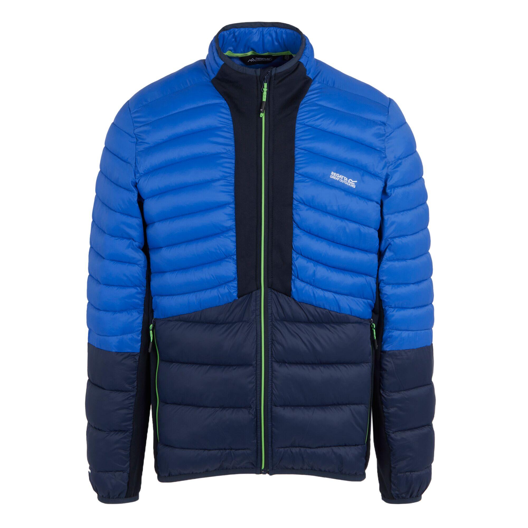 REGATTA Mens Leedre Colour Block Hybrid Jacket (Olympian Blue/Navy)