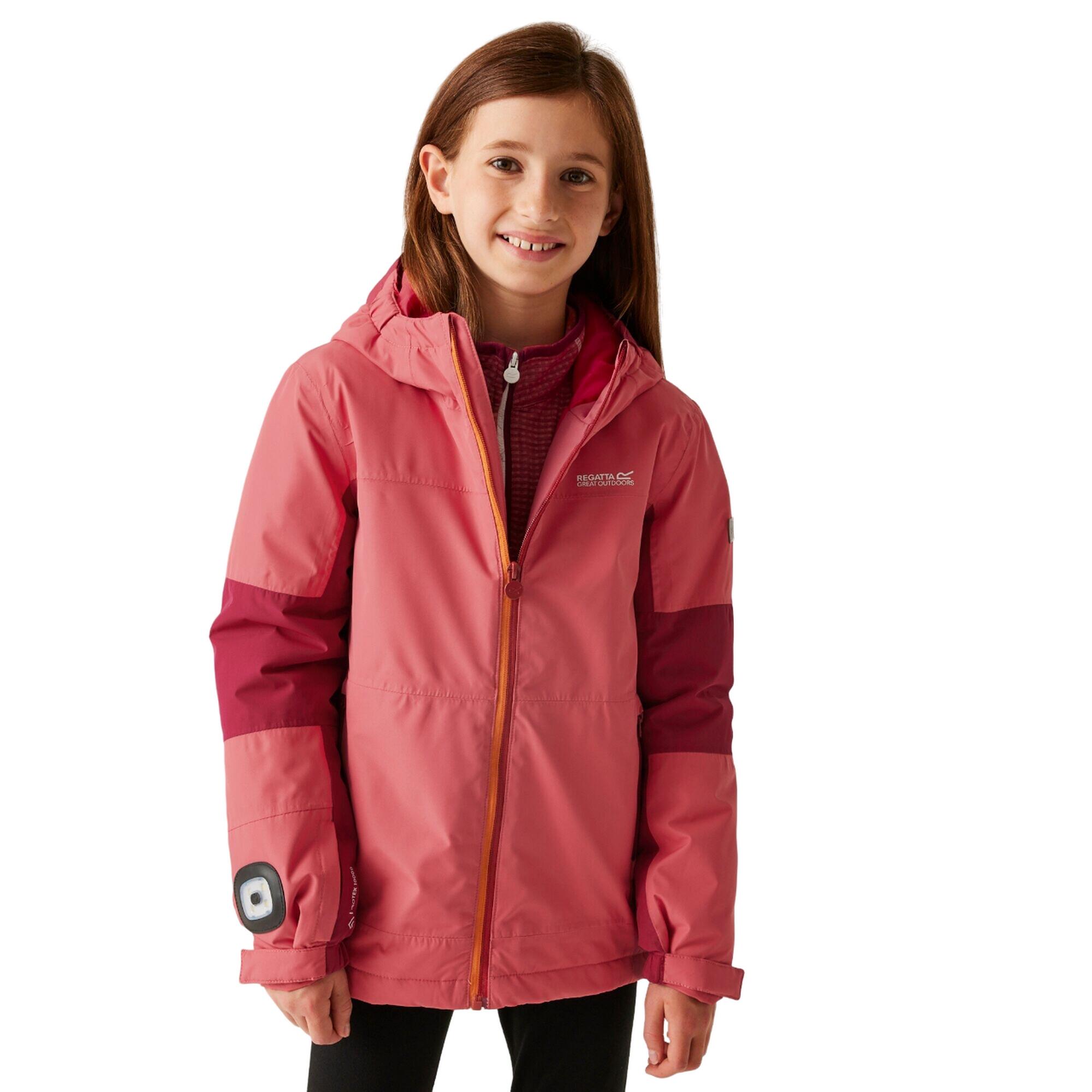 Veste Imperméable BEAMZ Enfant (Rouge Clair / Rouge Foncé) 4/5