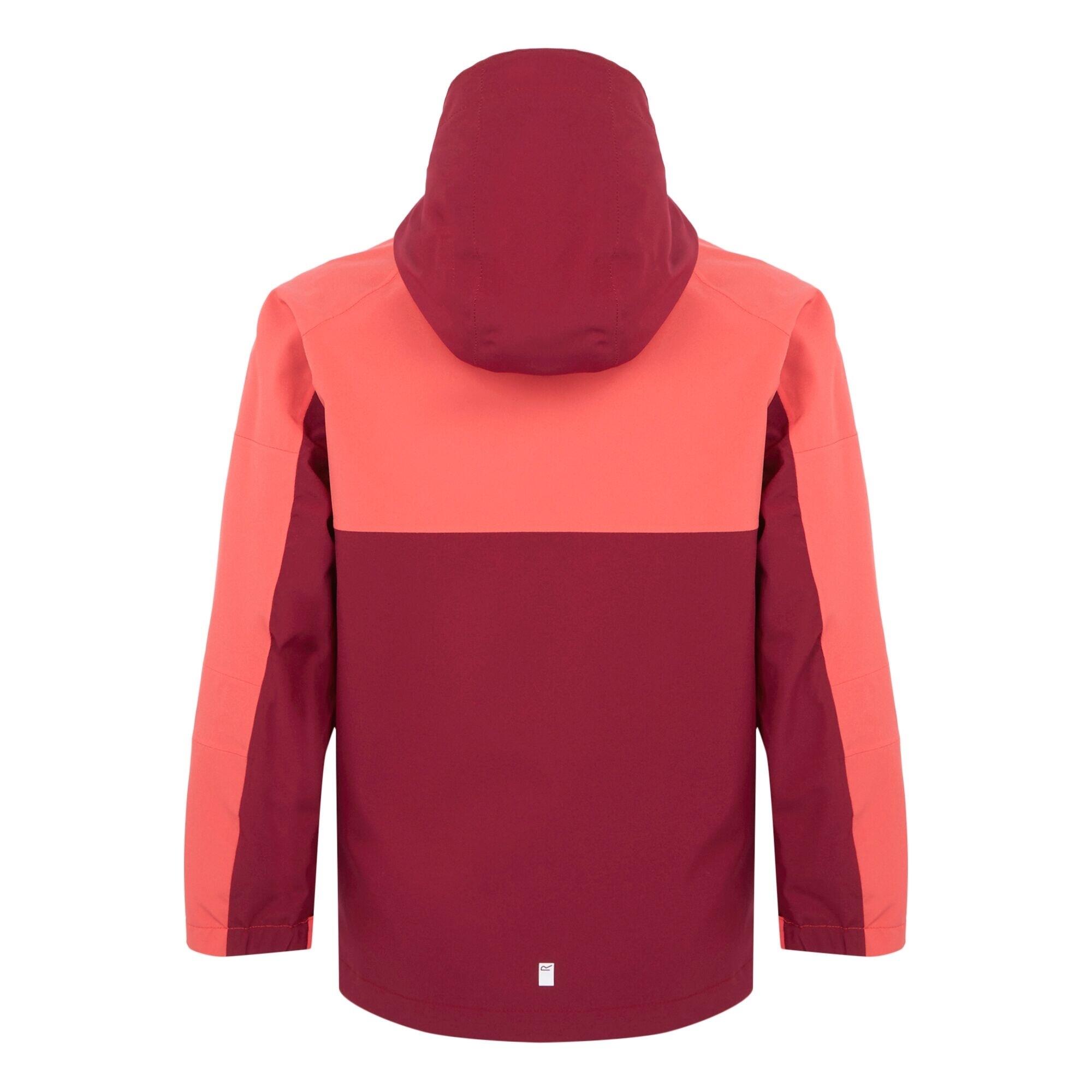 Giacca Impermeabile 3 In 1 Ragazze Regatta Trekktain Rosso Rumba Cielo Rosso 2/5