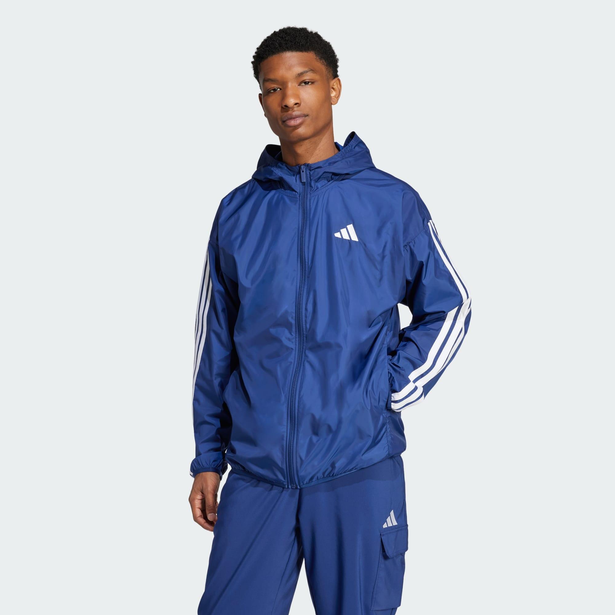 Adidas - Coupe-vent 3 Bandes Essentials - Coupe Vent - Blanc|bleu - 42 M/l - Decathlon