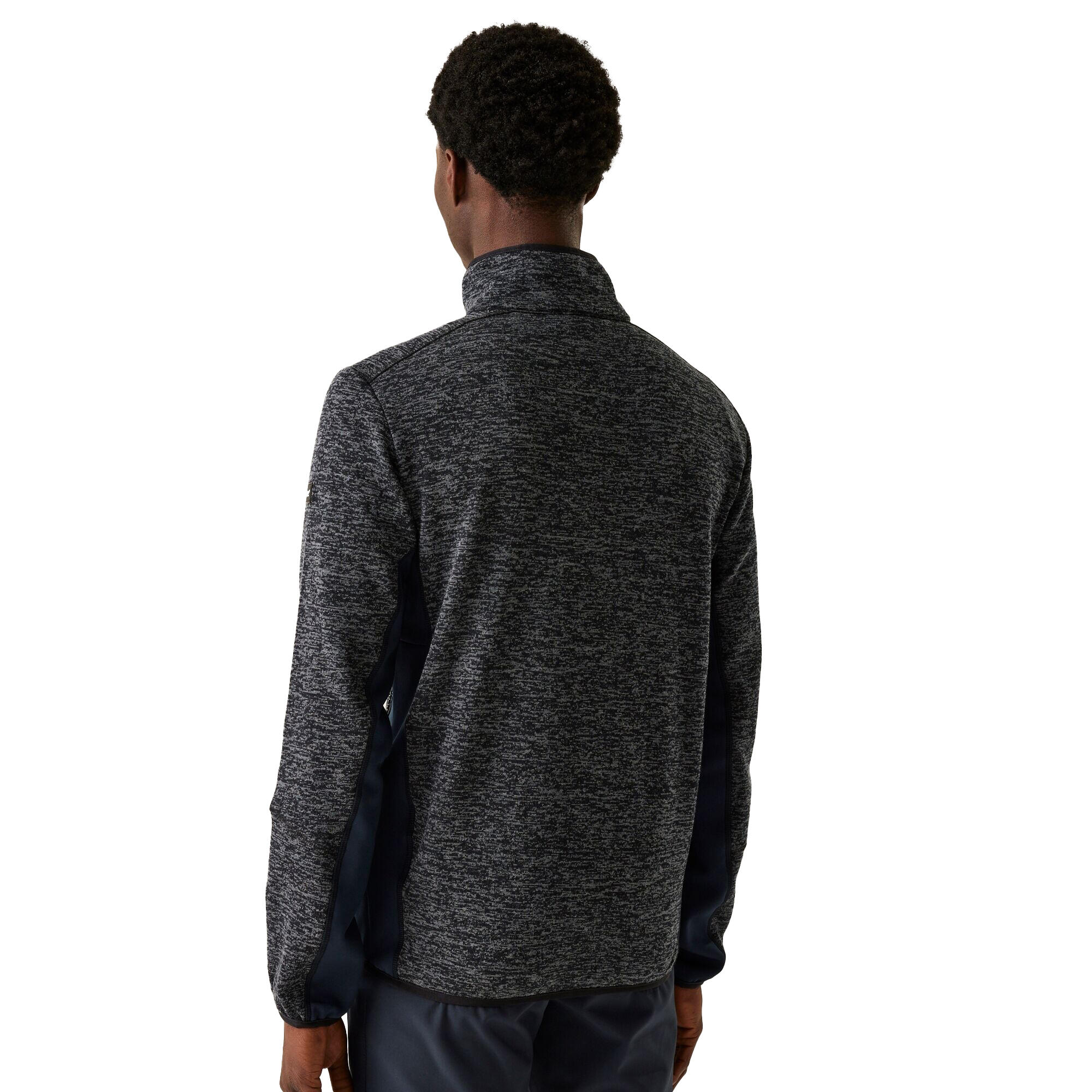 Mens Baslinn Marl Full Zip Fleece Jacket (Navy/Navy) 4/5