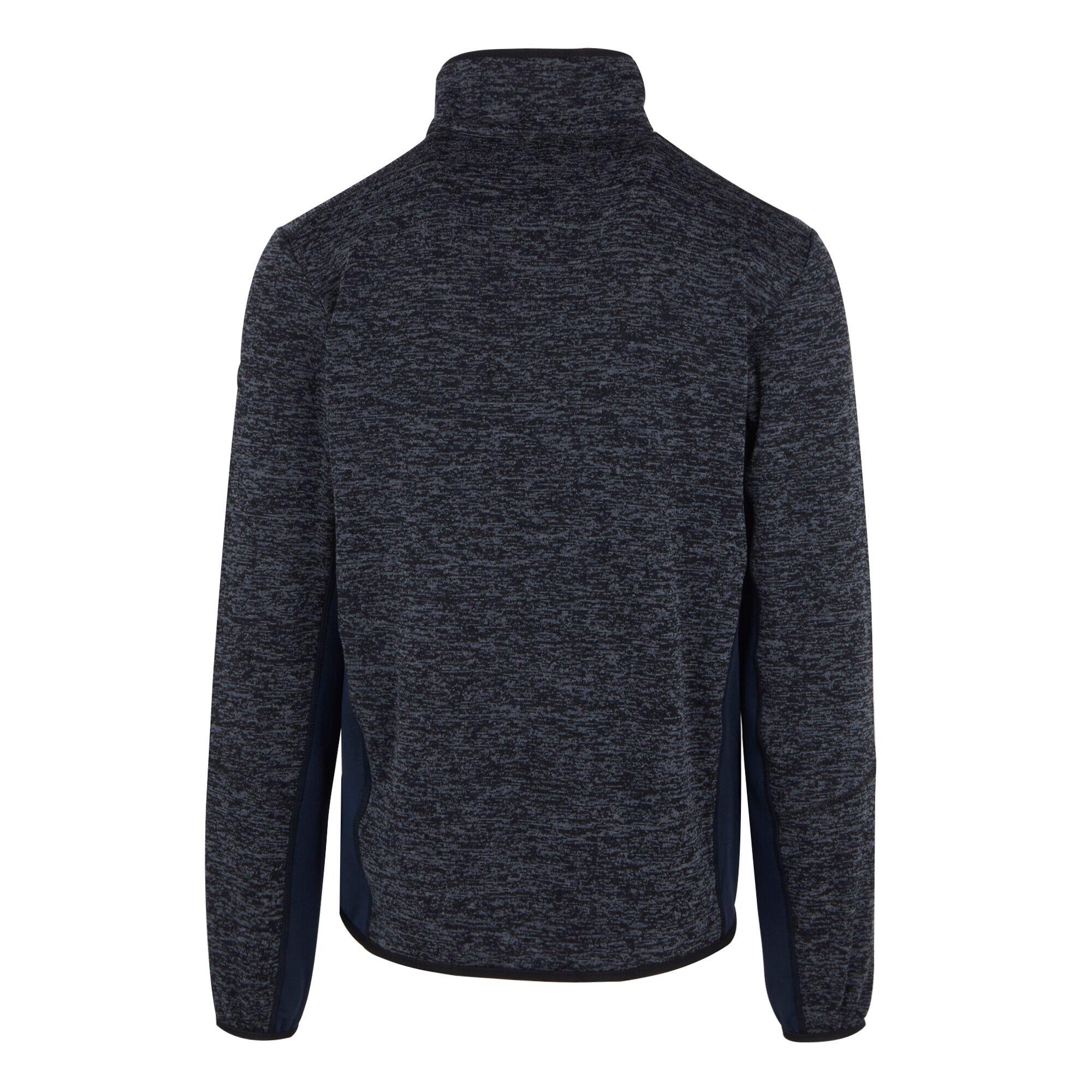 Mens Baslinn Marl Full Zip Fleece Jacket (Navy/Navy) 2/5